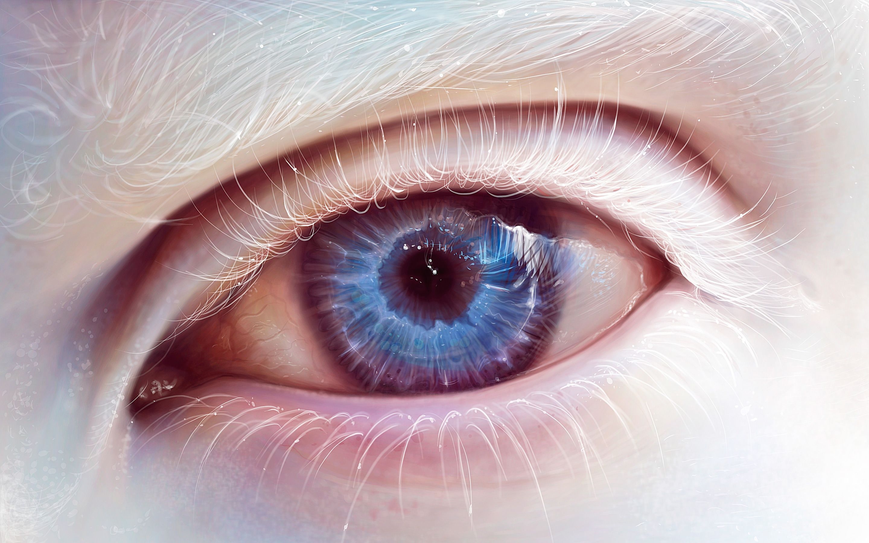 2880x1800 Albino Blue Eye Art. Eye art, Albinism, Eyes, Desktop