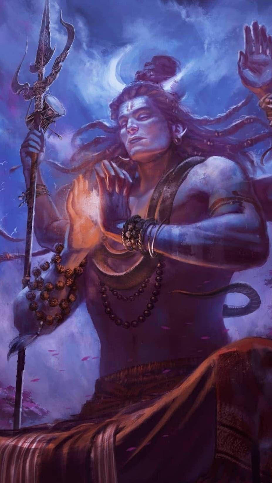 930x1650 Download Meditating Mahadev Rudra Avatar Phone Wallpaper, Phone