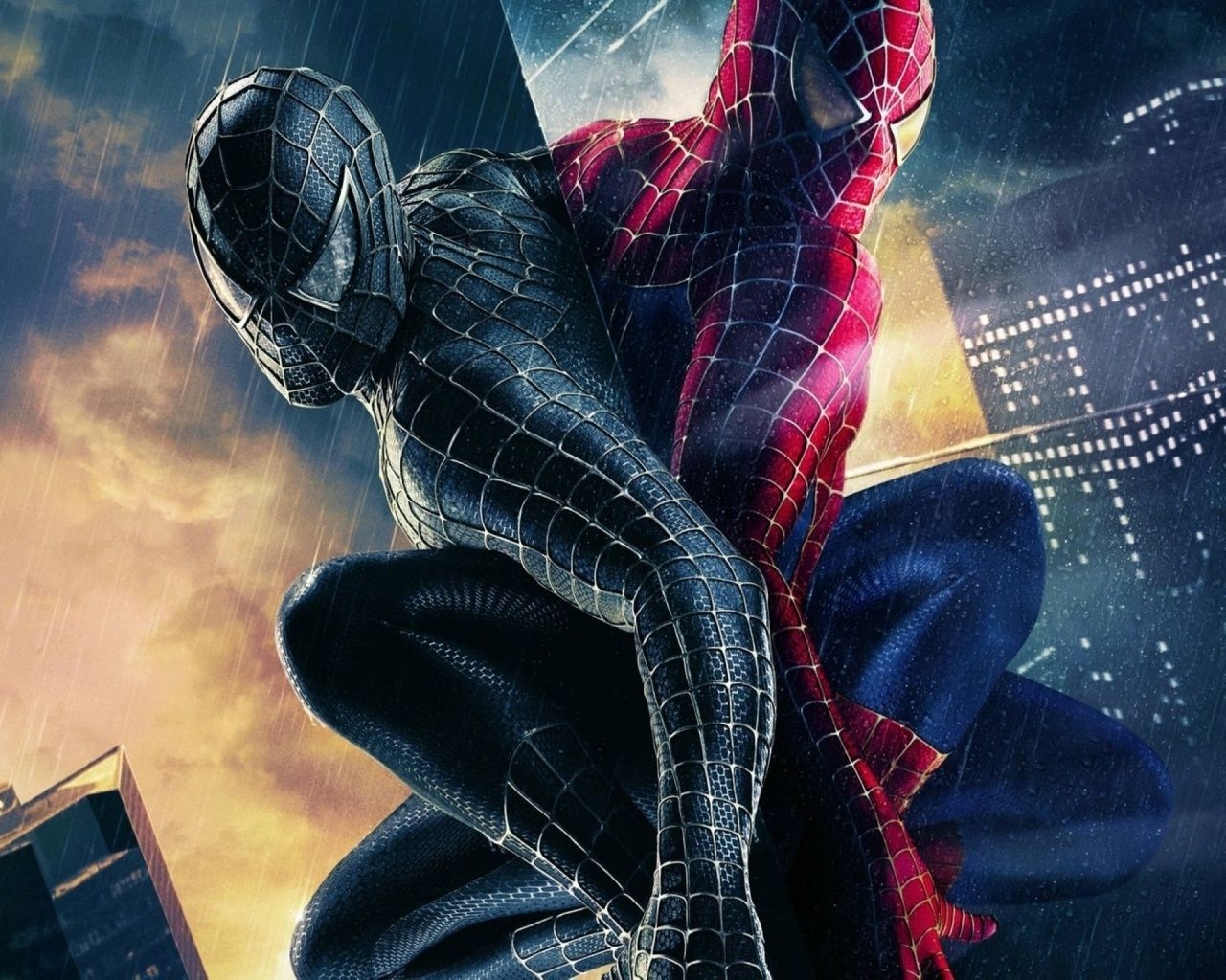 1280x1030 HD Movie Wallpaper: Wallpaper of Spiderman in Black, Desktop