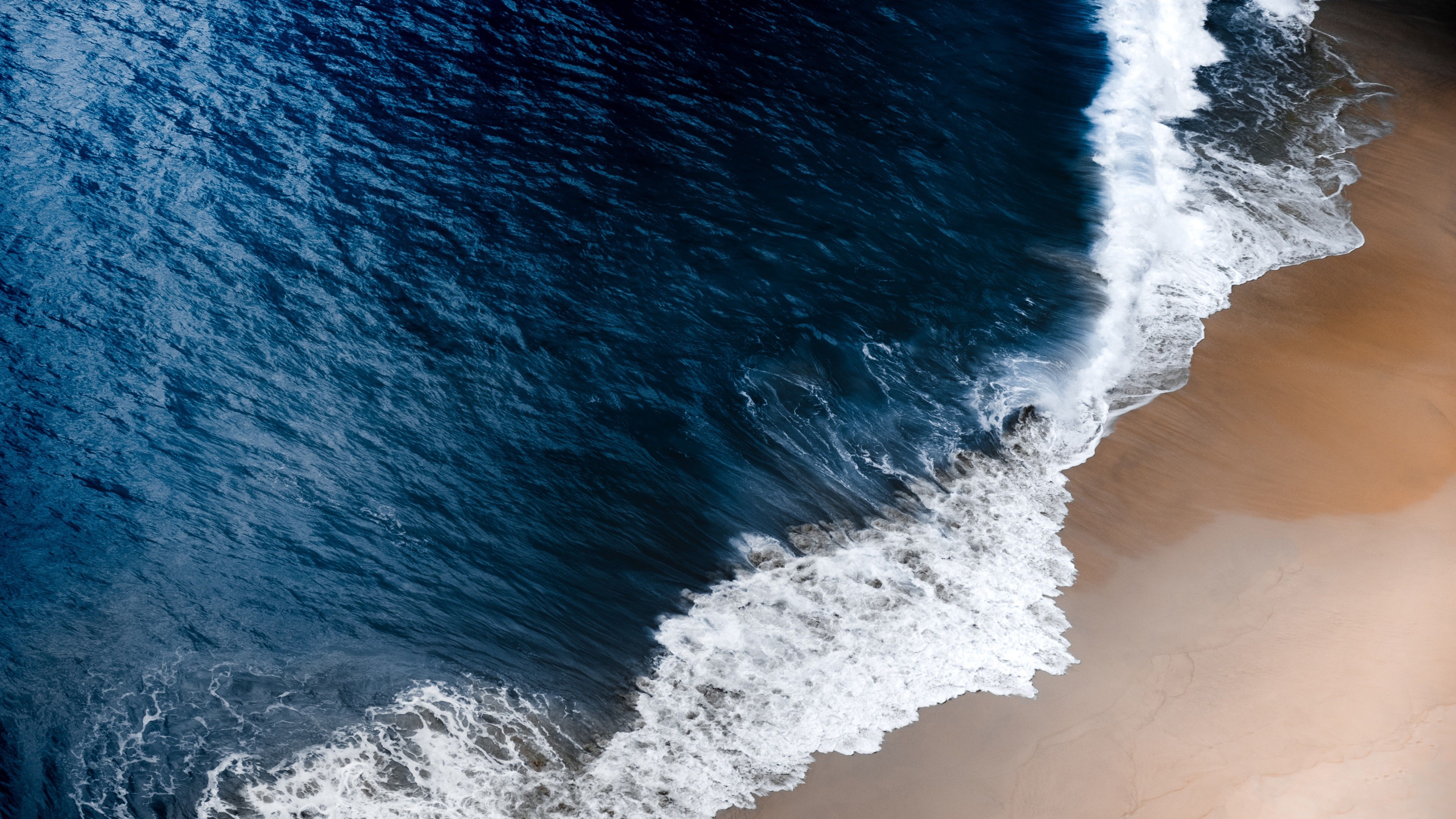 5120x2880 Wallpaper For Computer Aerial View Of Dark Blue Sea With White Wave During Day Time 4K 5K HD Desktop Wallpaper, Desktop