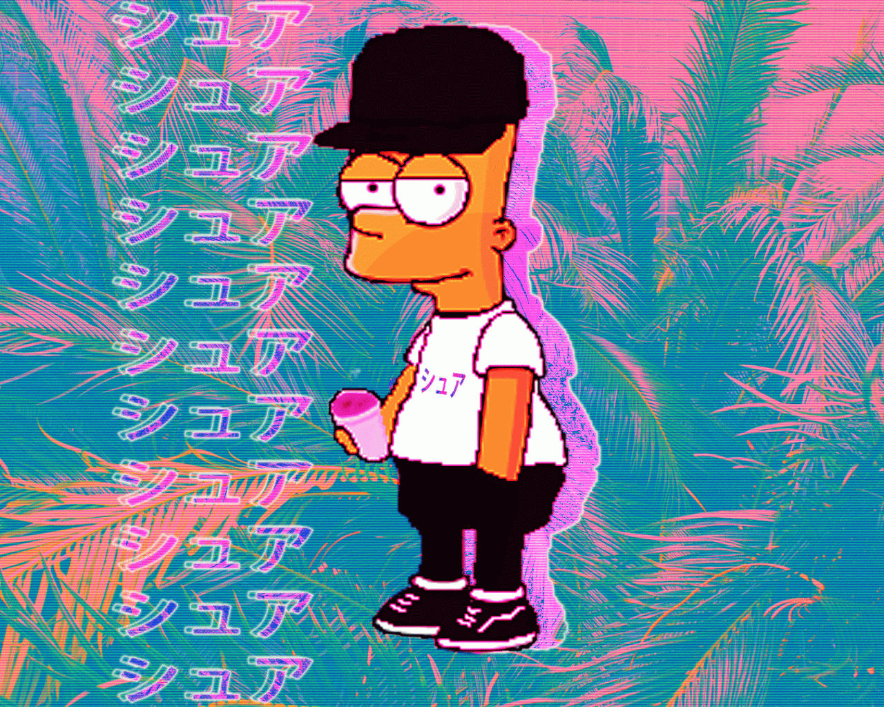 1280x1030 Free download Supreme BAPE Bart Simpson.wallpaperafari.com, Desktop