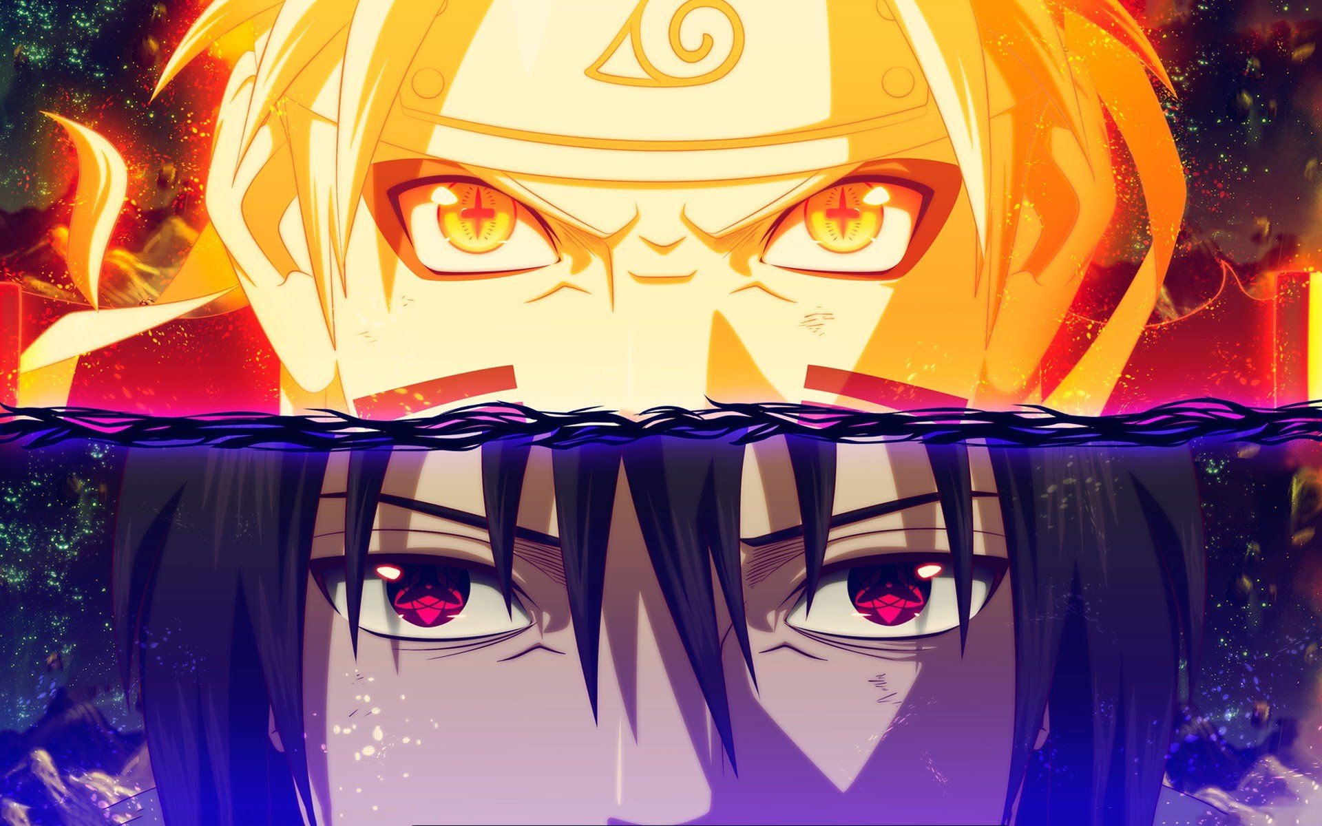 1920x1200 Naruto Uzumaki and Sasuke Uchiha's eyes HD Wallpaper, Desktop