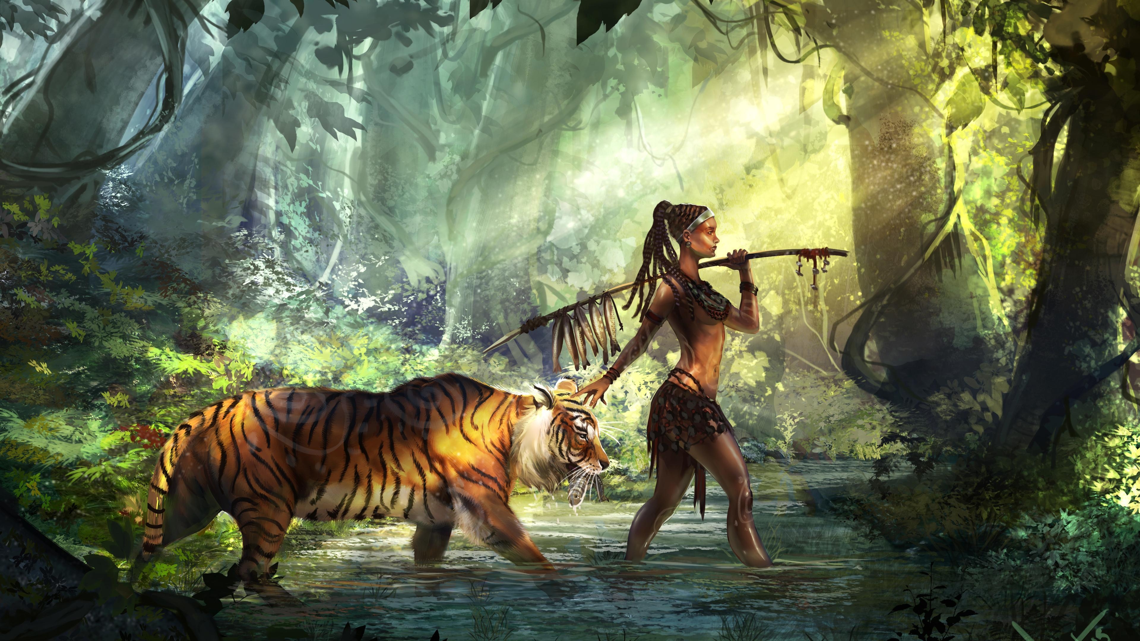 3840x2160 Tiger Guardian 4k 4k HD 4k Wallpaper, Image, Background, Desktop