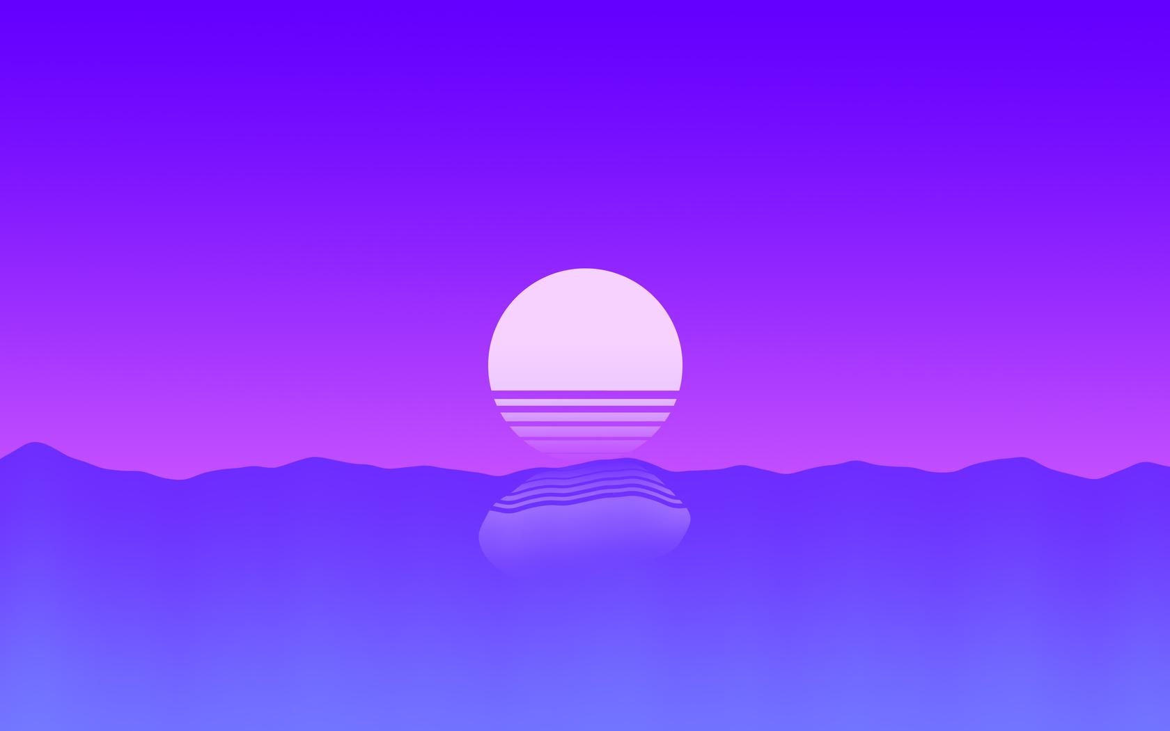 1680x1050 Sunset Outrun Minimalism 4k Os Wallpaper 4k, Download, Desktop