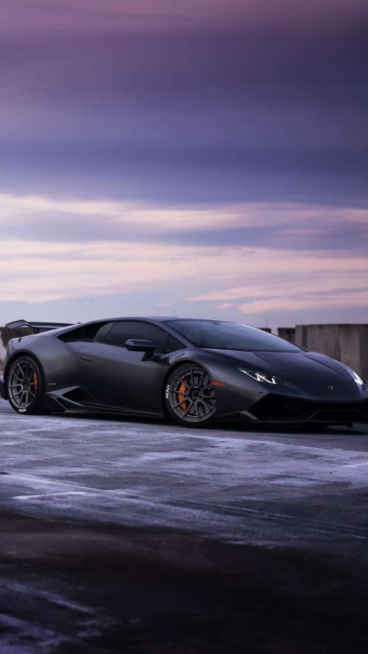 750x1340 Download wallpaper  black, sports ca, lamborghini huracan, iphone iphone  HD background, 9237, Phone