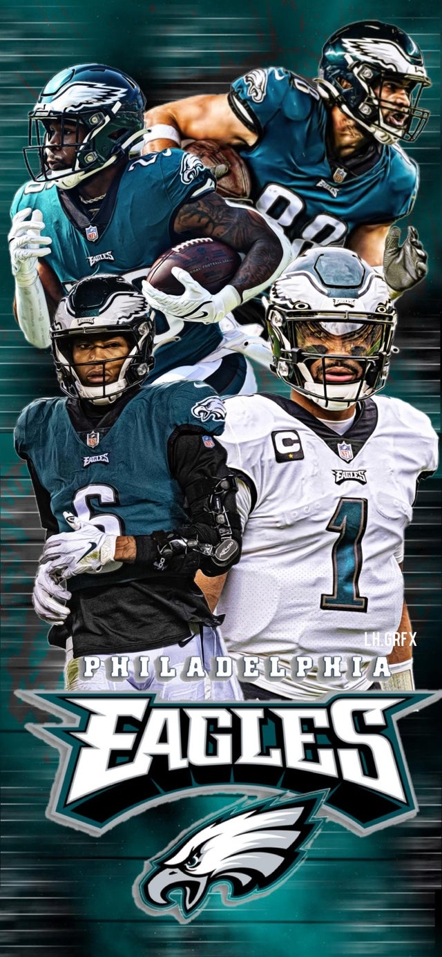 640x1390 Eagles wallpaper I did for my buddy requested the specific players anyone enjoys this content please follow my IG fan in peace, Phone