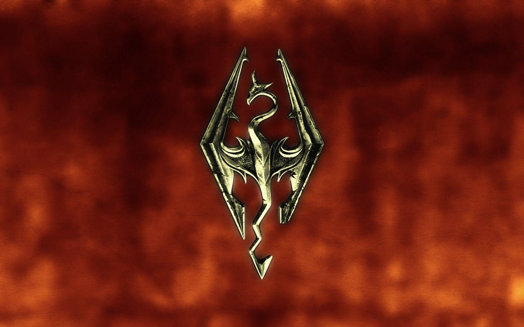 1680x1050 Skyrim Logo Gold WP, Desktop