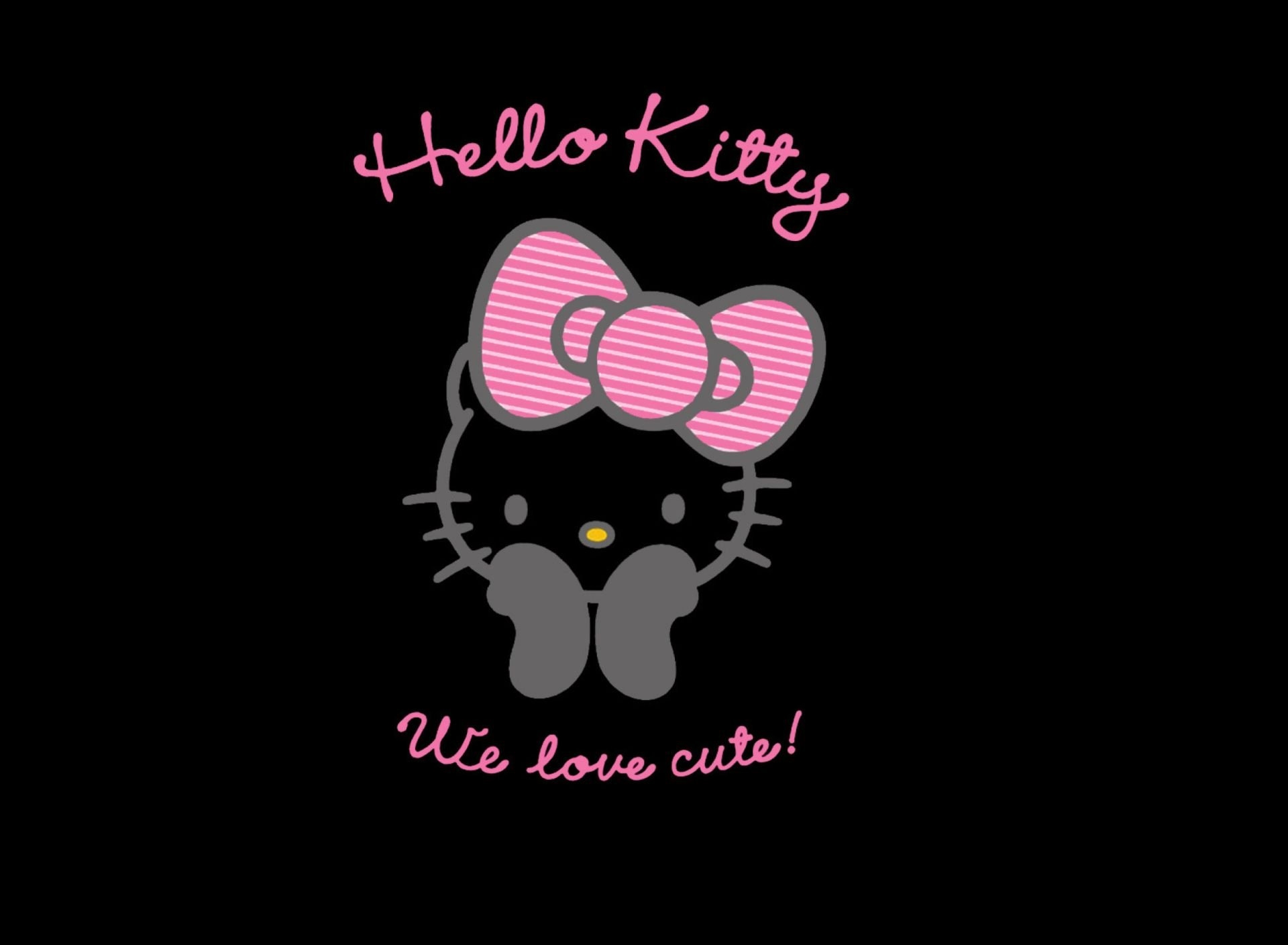 1920x1410 Cute Black And Pink Hello Kitty Wallpaper, Desktop