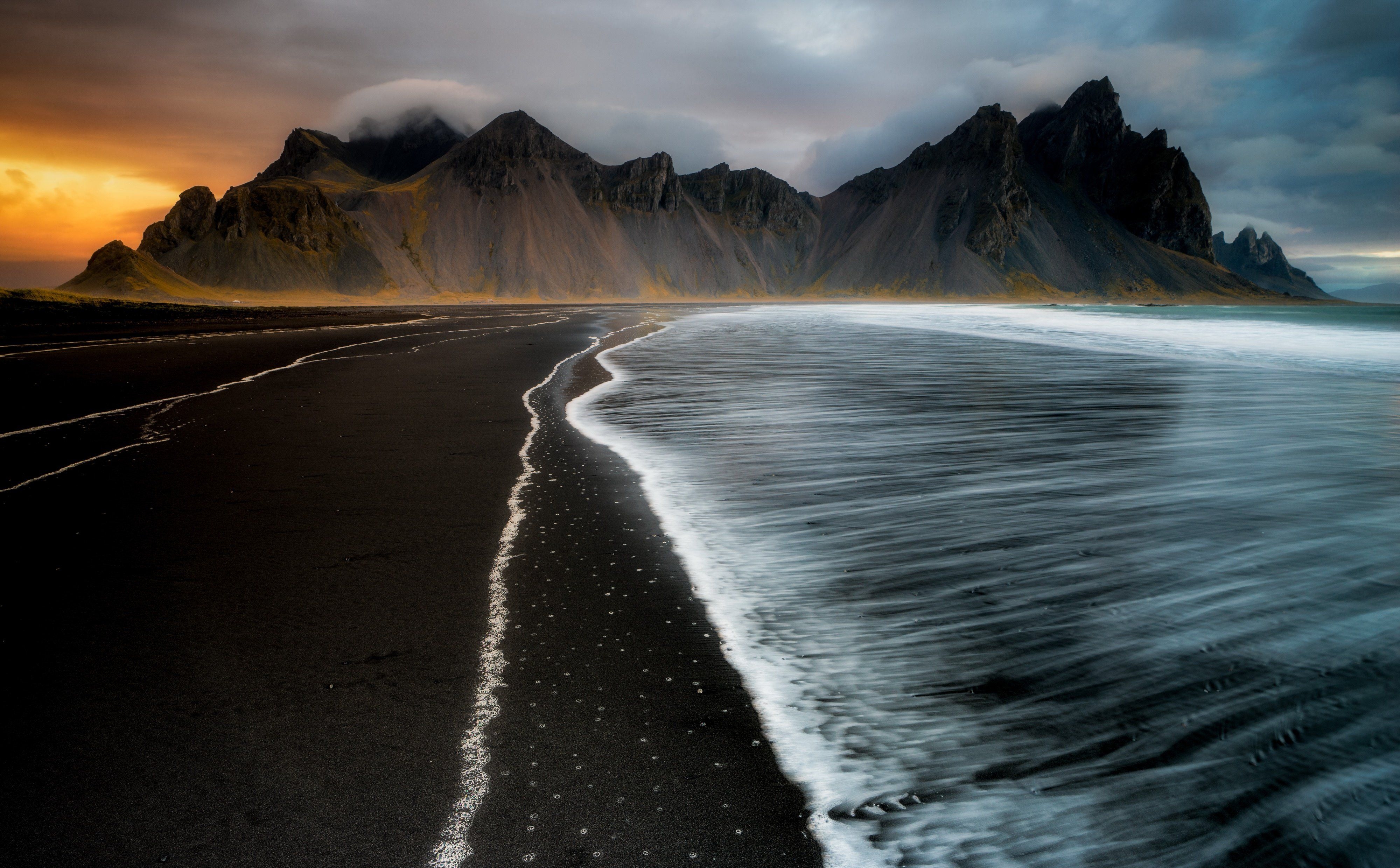 4000x2490 Black Sand Beach Iceland 4K wallpaper, Desktop