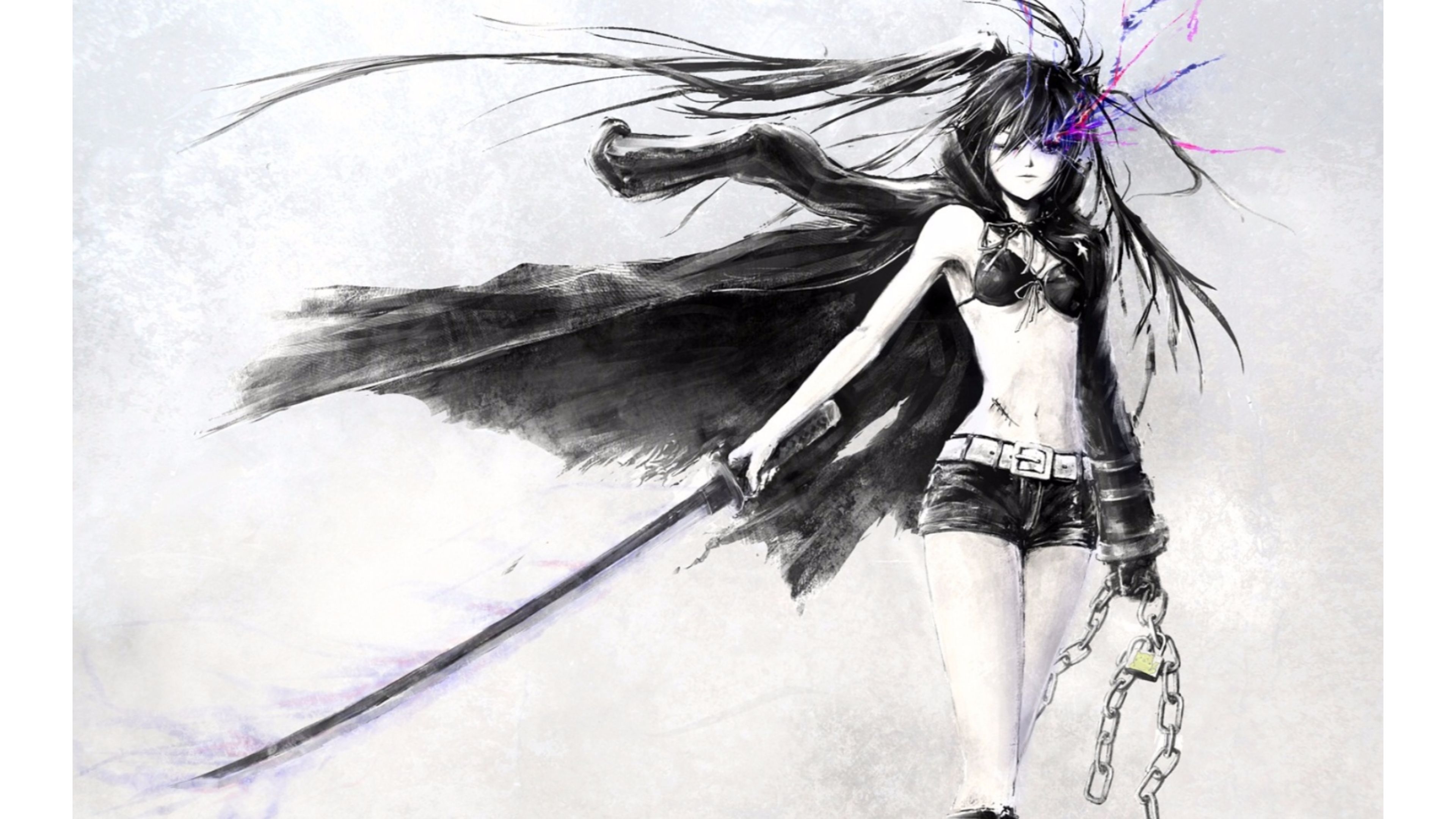 3840x2160 New Black And White 2016 4K Anime Wallpaper. Wallpaper High Definition, Desktop