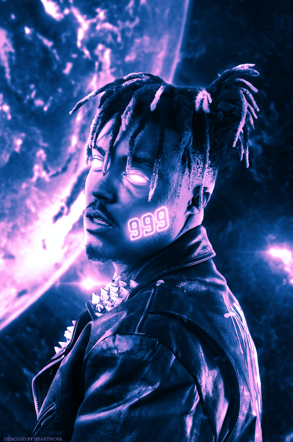 980x1480 Juice Wrld 'Neon Purple 999' Poster, Phone