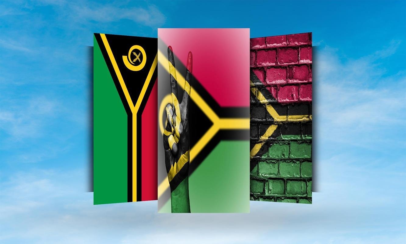 1340x800 Vanuatu Flag Wallpaper for Android, Desktop