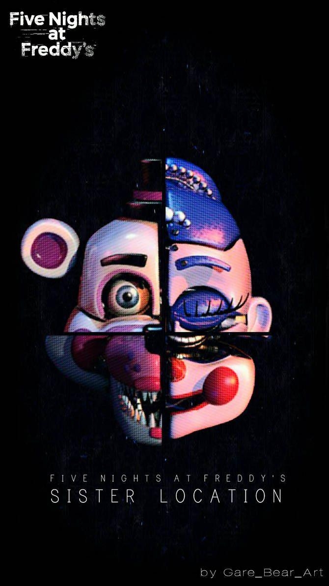 670x1200 Fnaf sister location wallpaper heads by GareBearArt1. Five, Phone