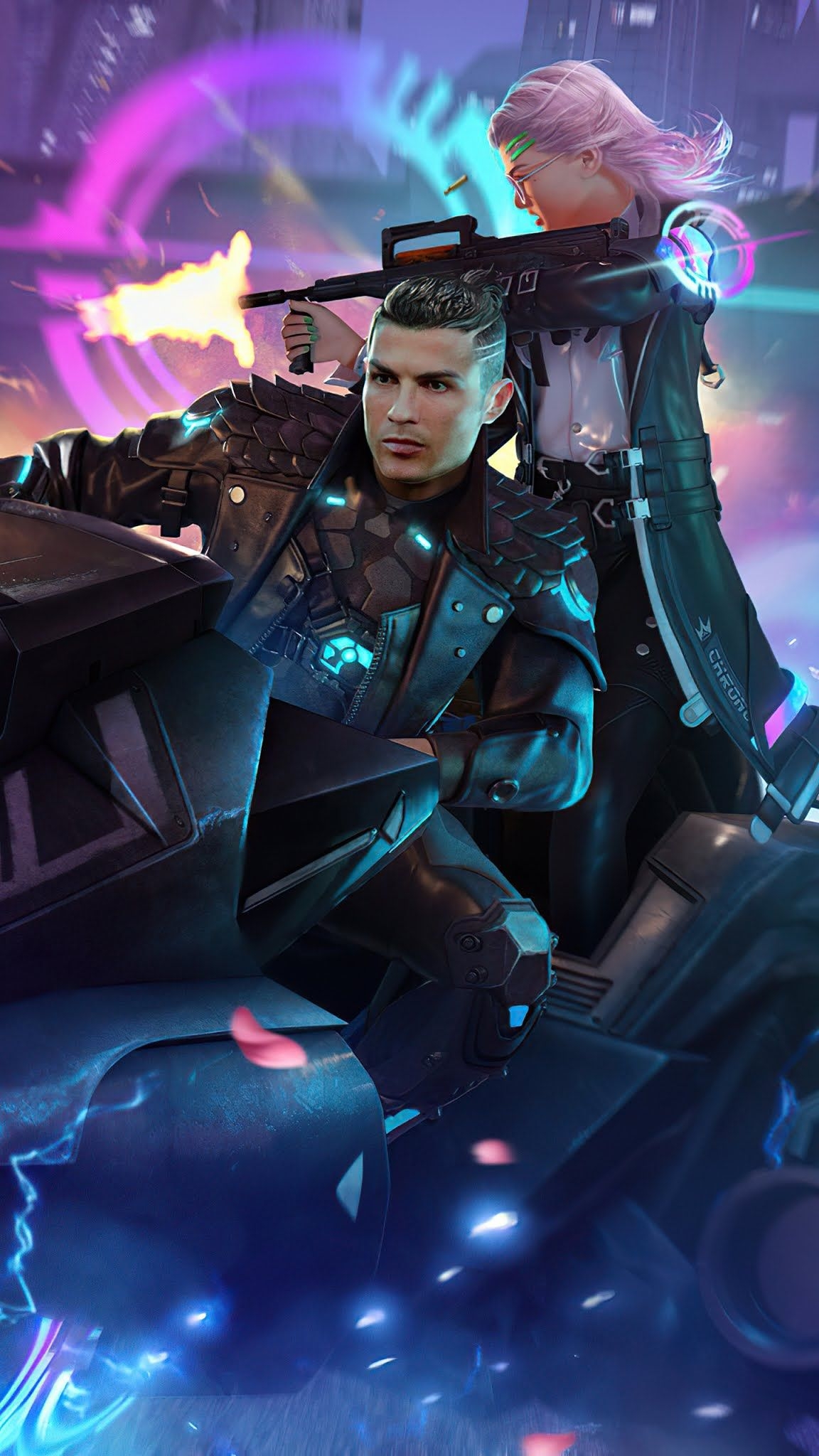 1160x2050 Cristiano Ronaldo Garena Free Fire 4k Wallpaper Mobile Walls, Phone