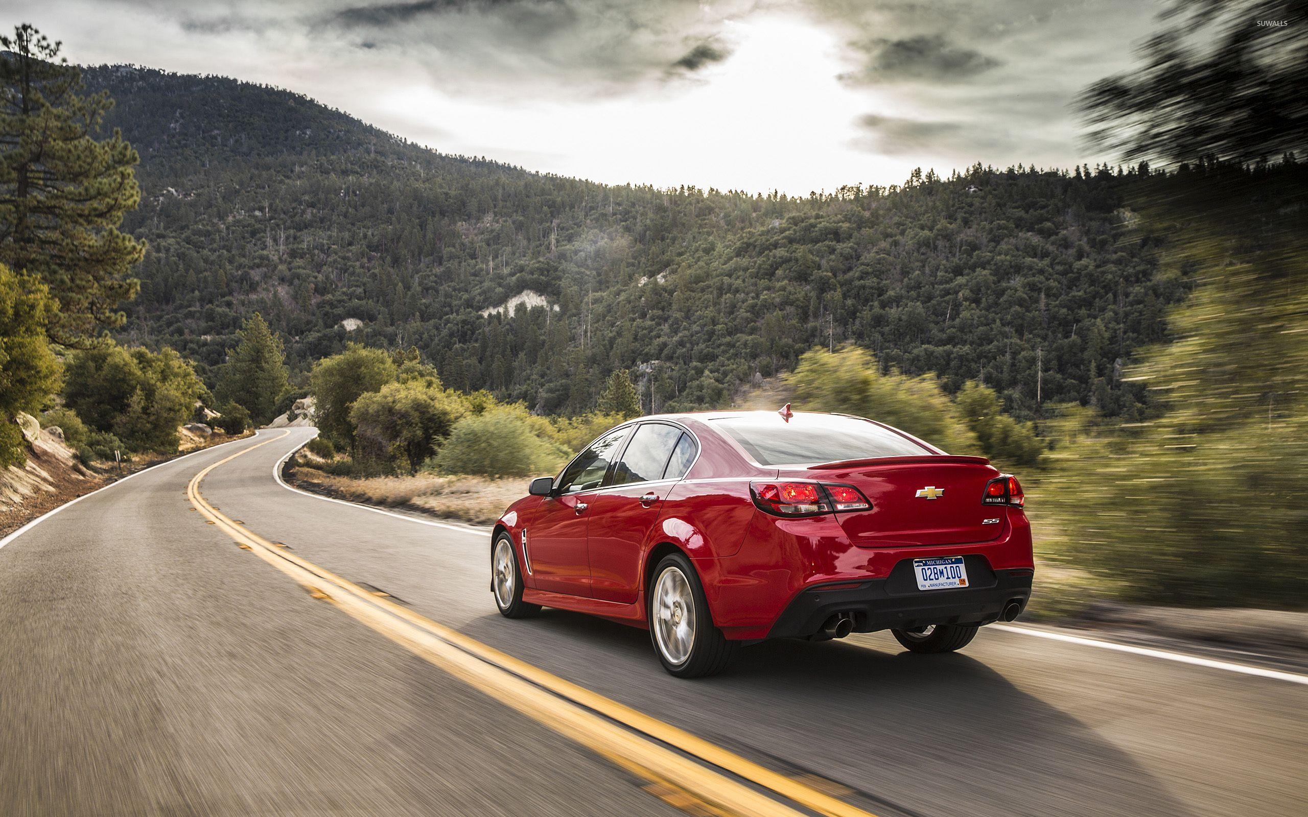 2560x1600 Red Chevrolet SS along the forest wallpaper wallpaper, Desktop