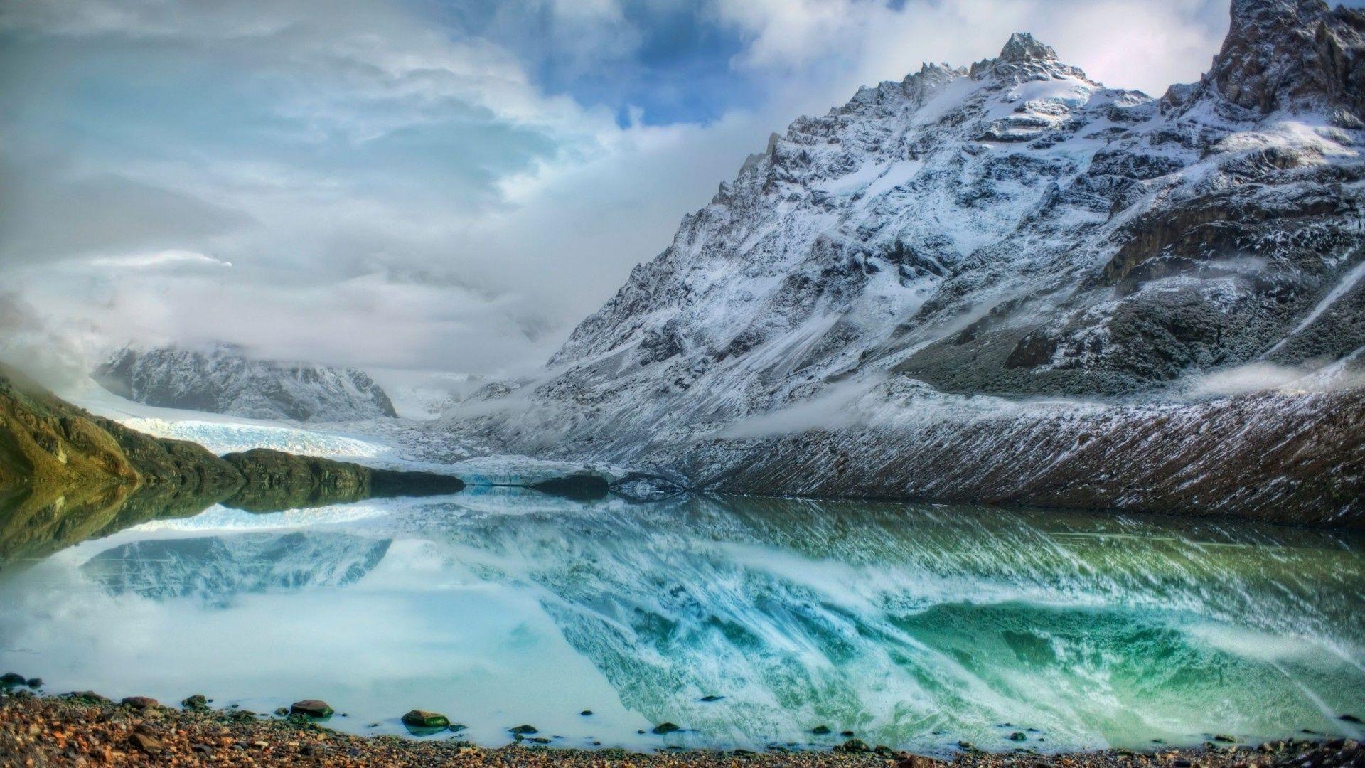 1920x1080 Wallpaper patagonia, argentina, mountain, lake, cloud, reflection, Desktop