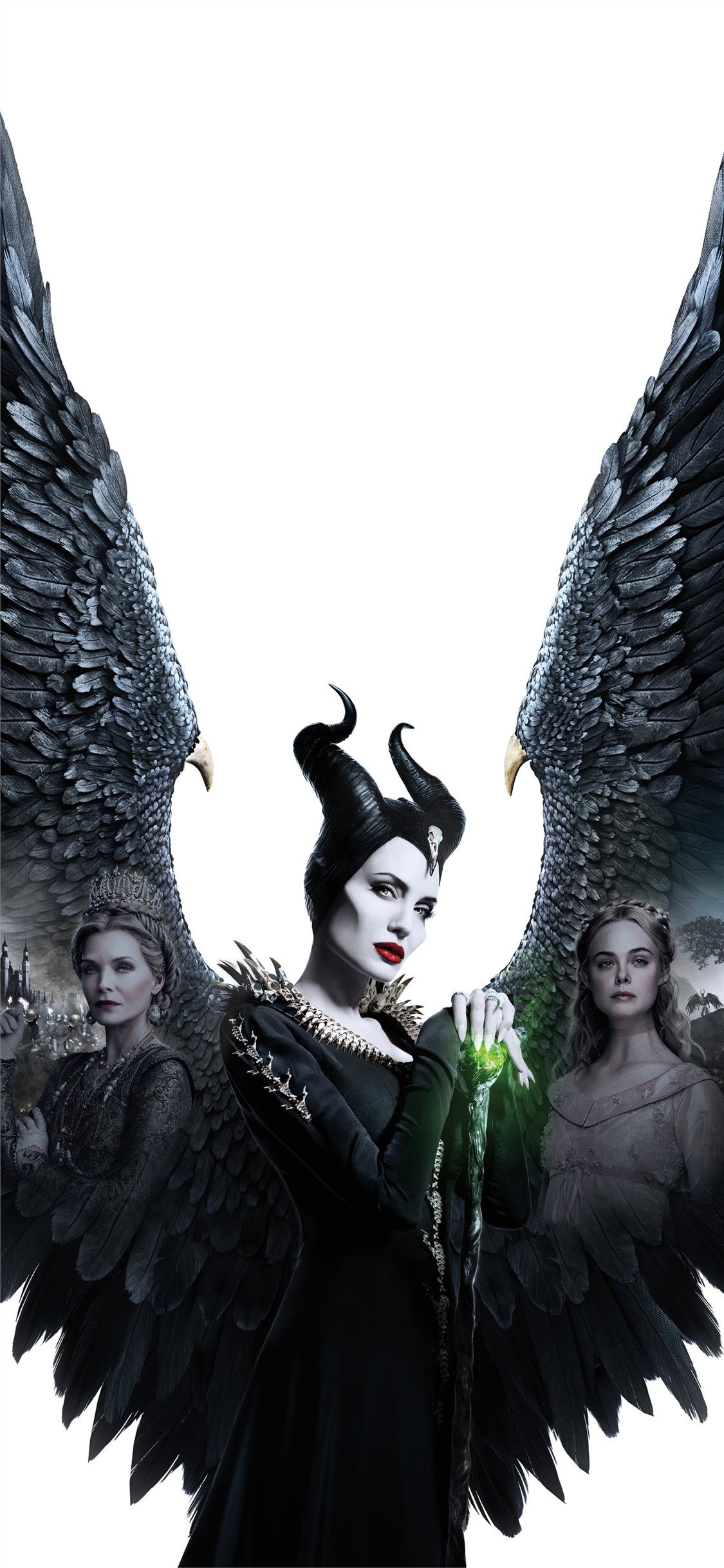 1130x2440 maleficent mistress of evil 5k 2019 poster iPhone X Wallpaper Free Download, Phone