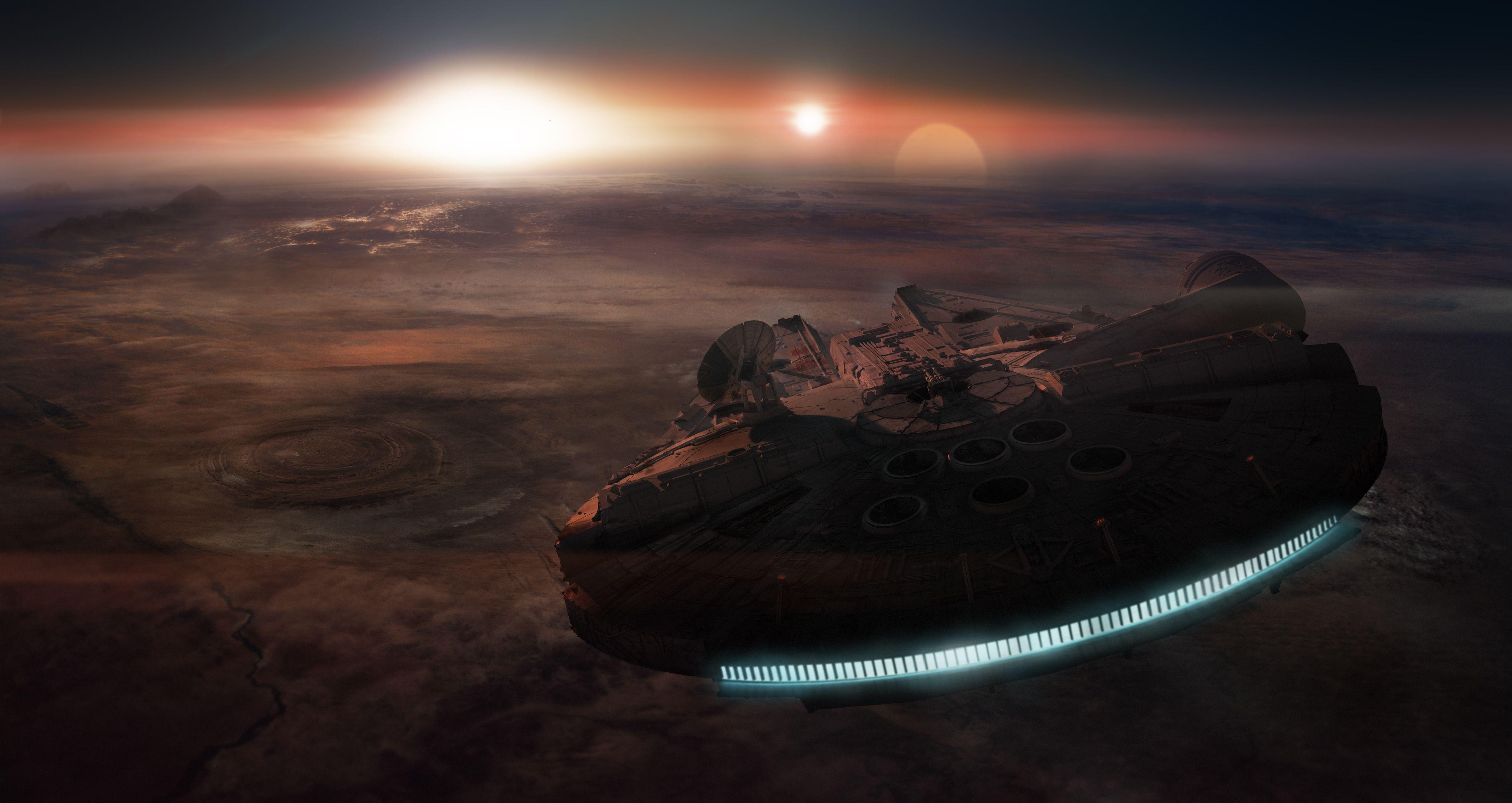 4510x2400 4K CGI composite of what I think the Falcon might look like over, Desktop