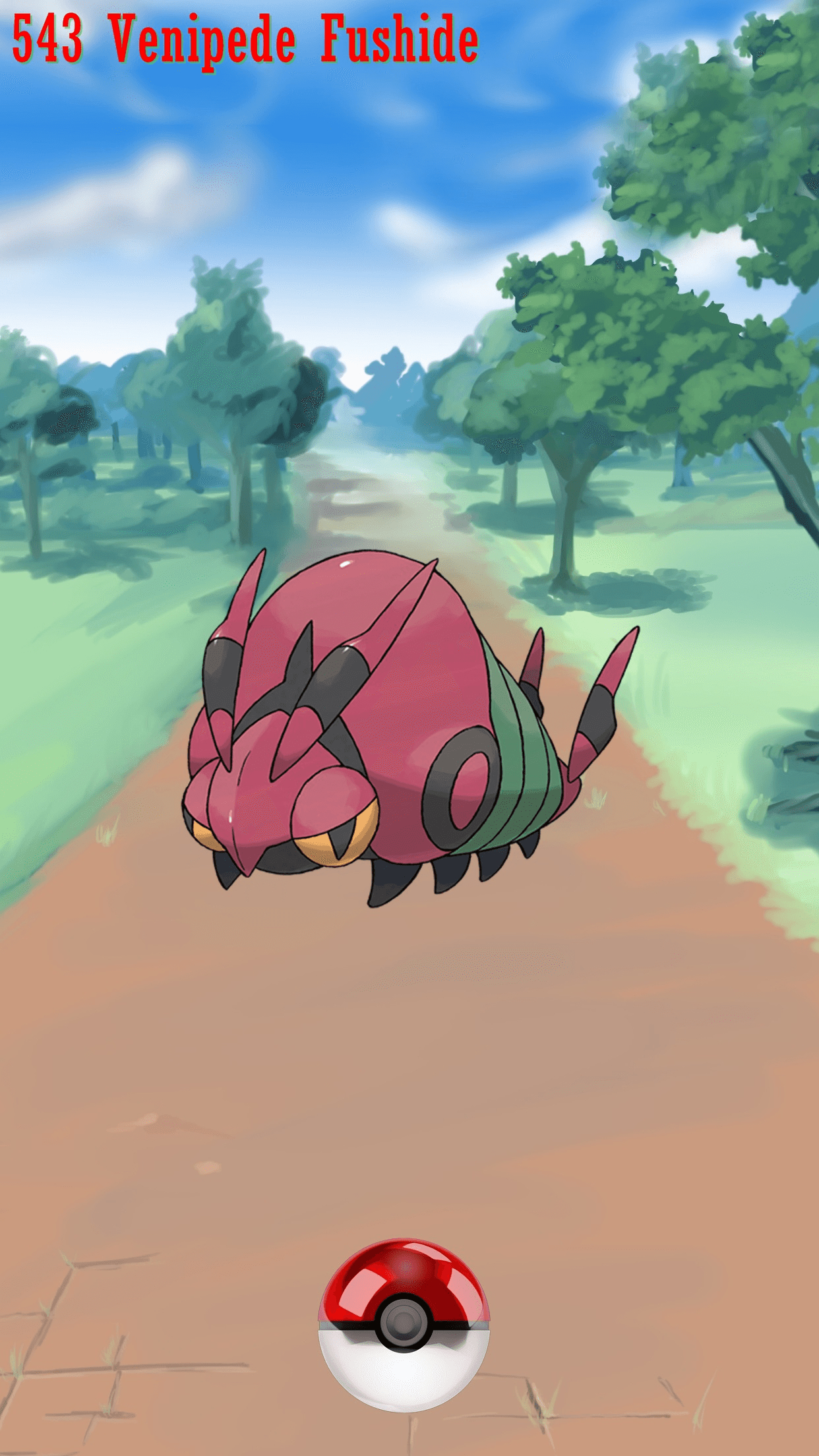 1250x2210 Street Pokeball Venipede Fushide, Phone