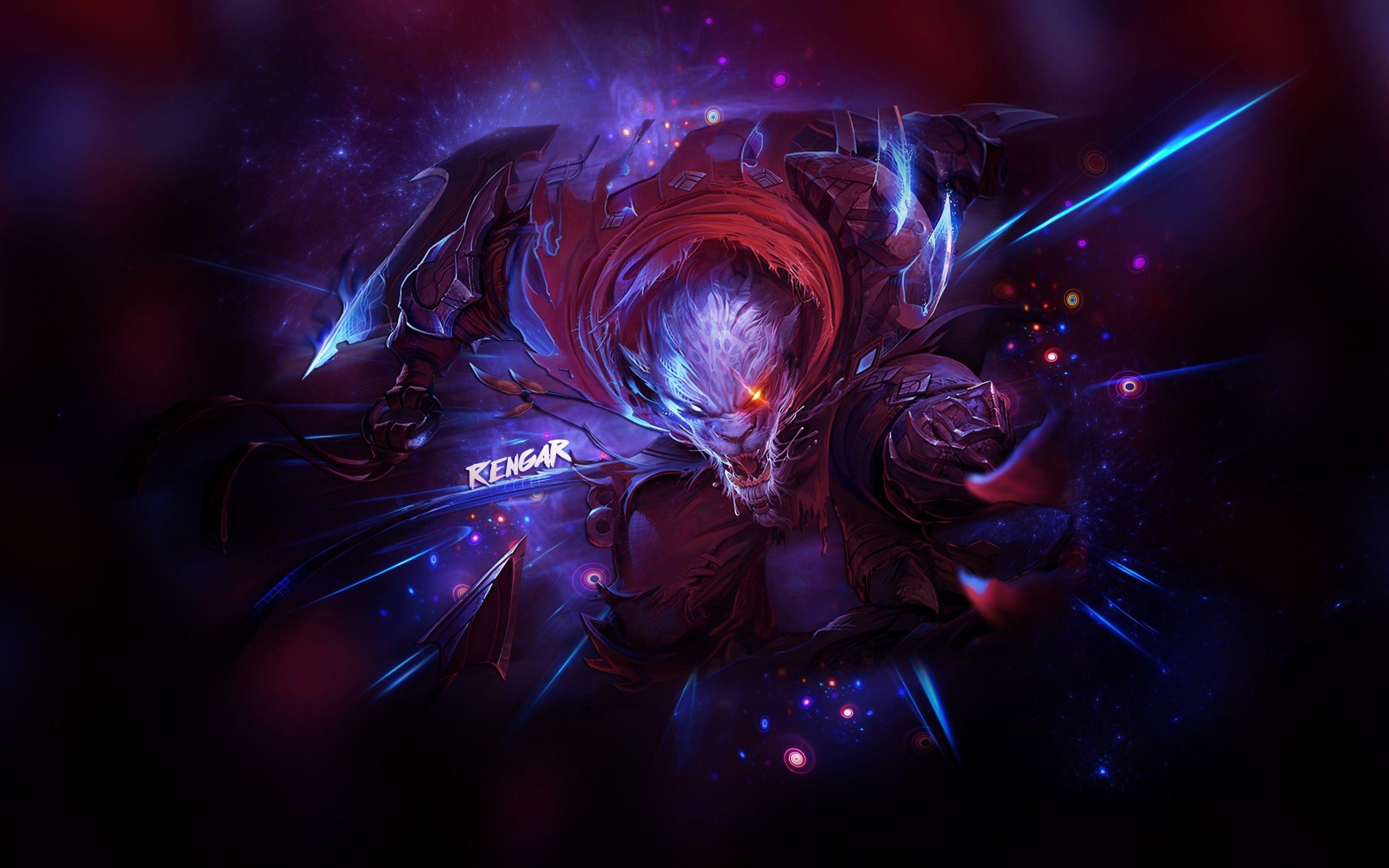 3270x2040 Download  League Of Legends, Rengar, Artwork, Wolf, Desktop