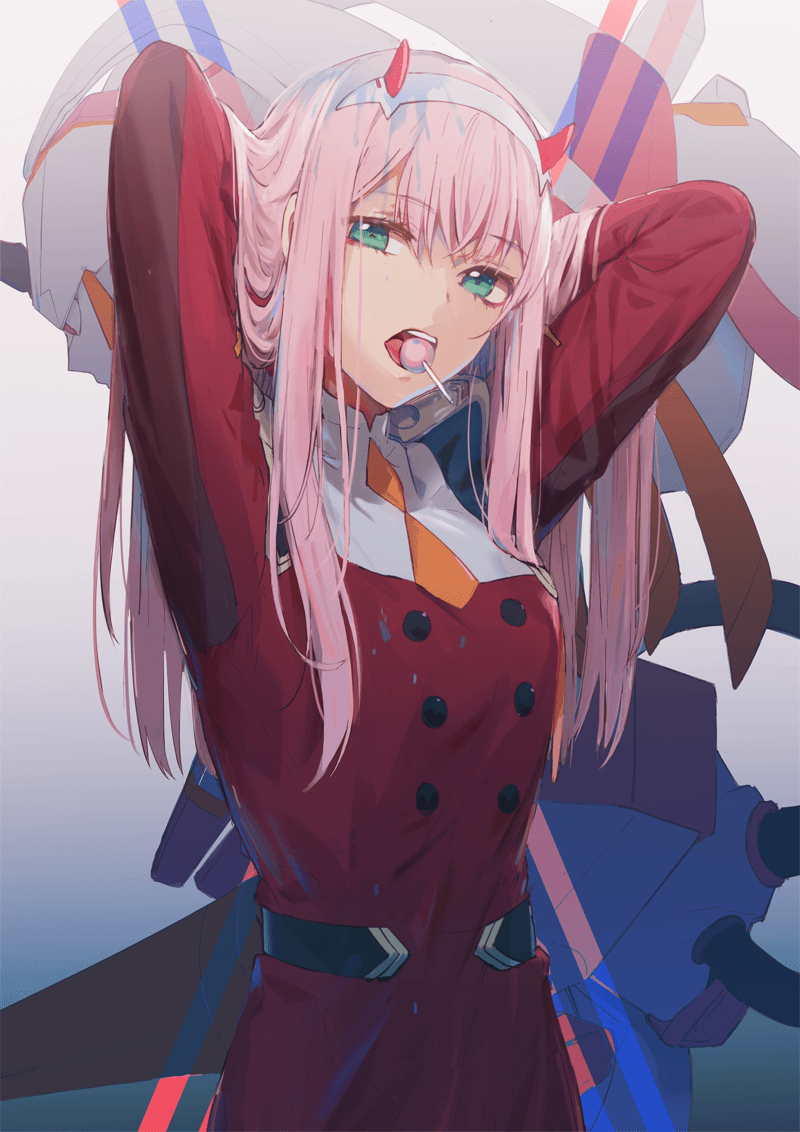 800x1140 Zero Two (Darling in the FranXX) Anime Image Board, Phone