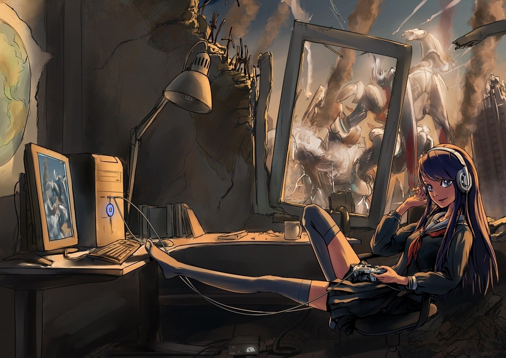 1920x1360 Gamer Girl Wallpaper, HD Gamer Girl Background on WallpaperBat, Desktop