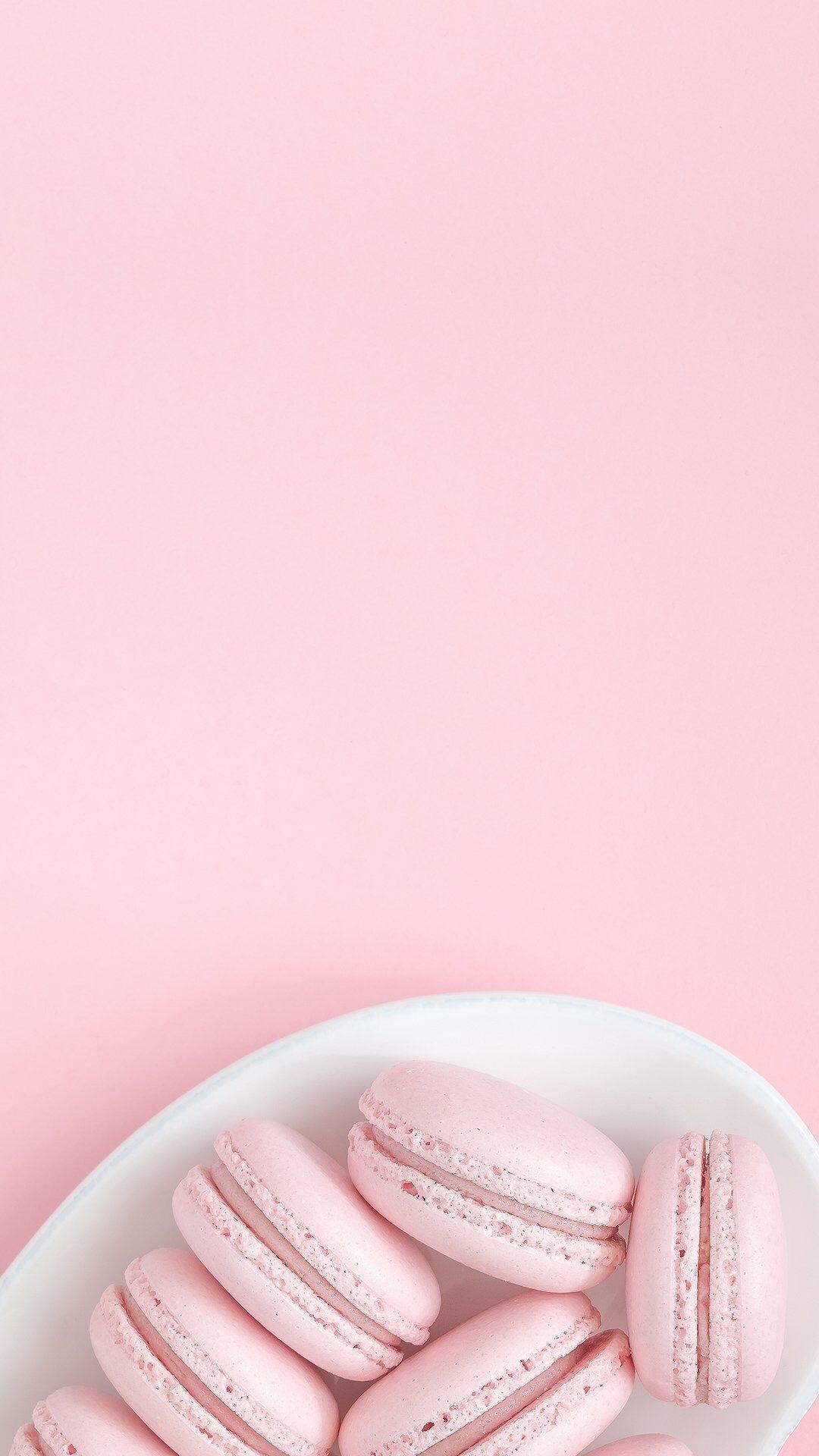 1080x1920 Pink macaroons. Cute pink background, Pastel pink aesthetic, Phone