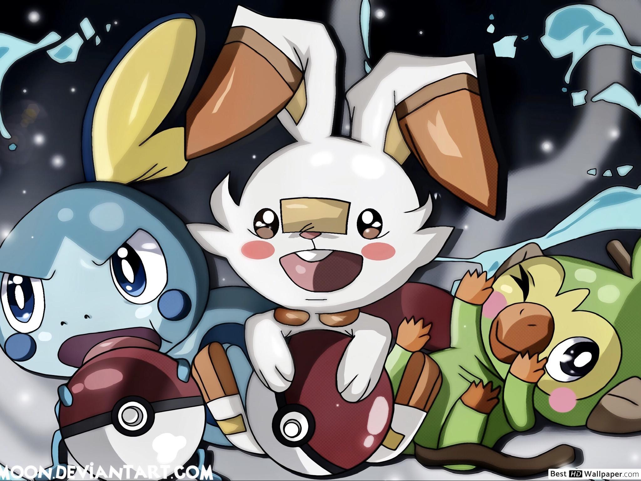 2050x1540 Pokemon Sword And Shield, Scorbunny & Sobble HD wallpaper download, Desktop