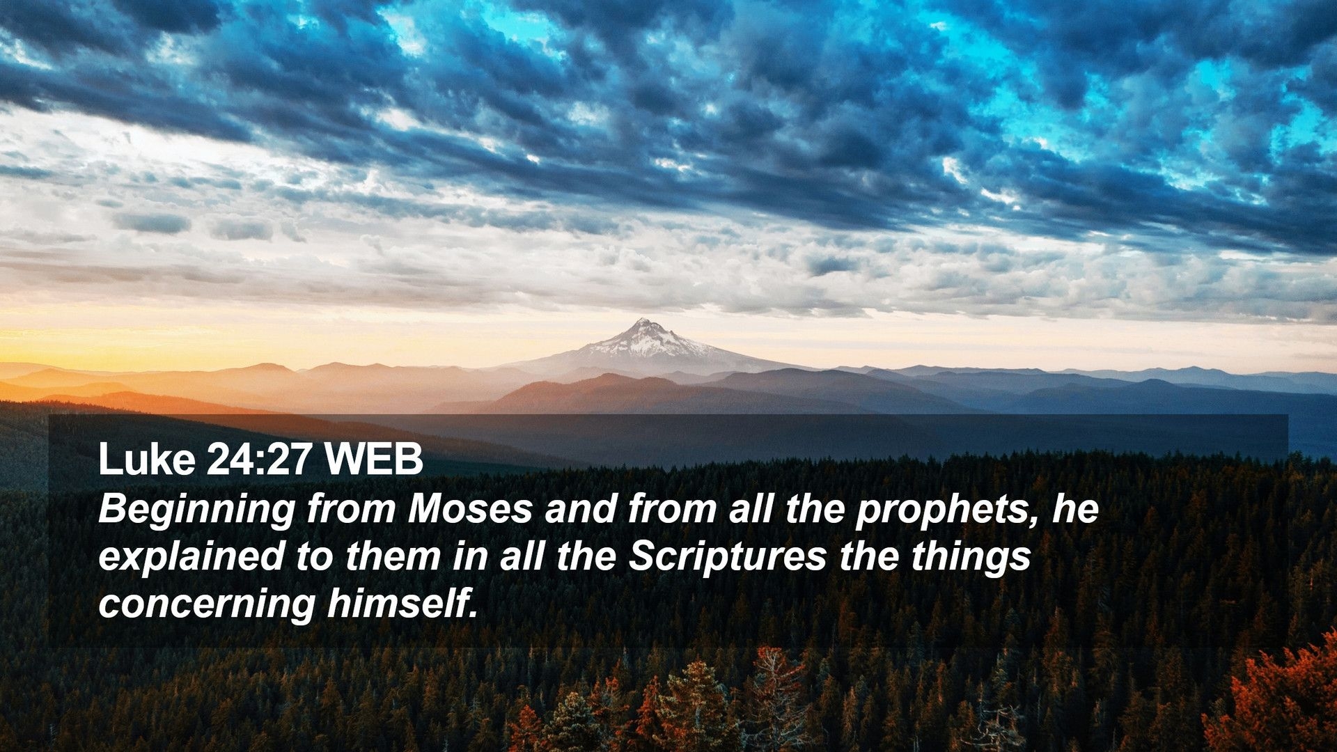 1920x1080 Luke 24:27 WEB Desktop Wallpaper from Moses and from all the prophets, Desktop