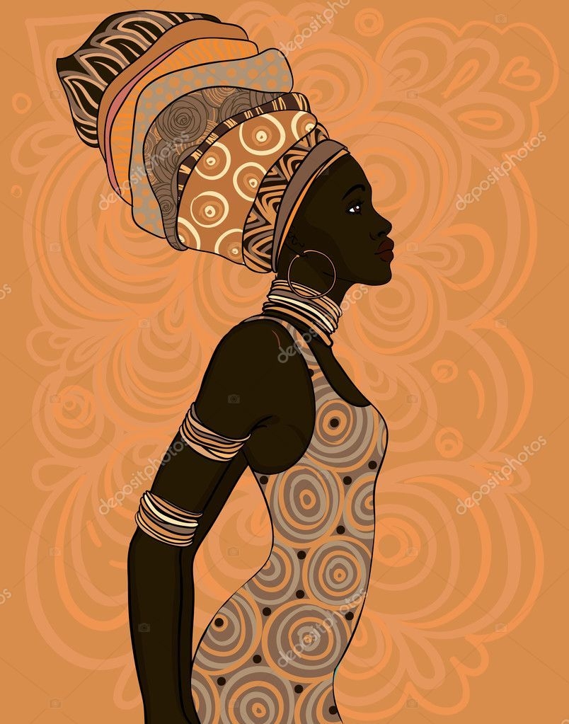 810x1030 African Black Woman Cartoon, Phone