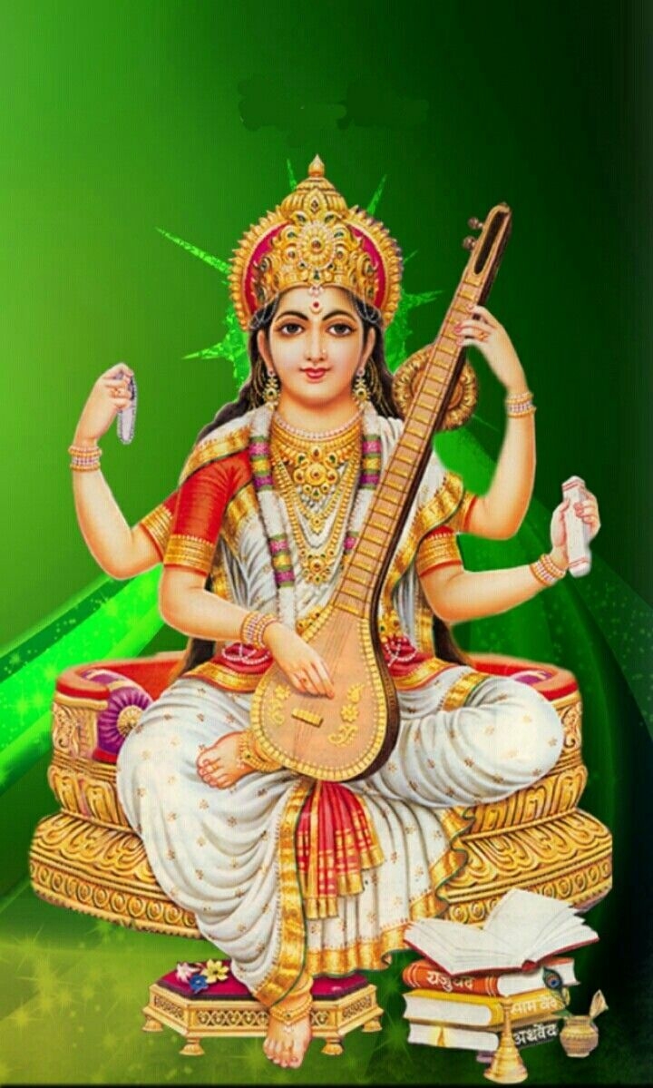 720x1200 Saraswati Maa. Saraswati goddess, Hindu deities, Lord vishnu, Phone