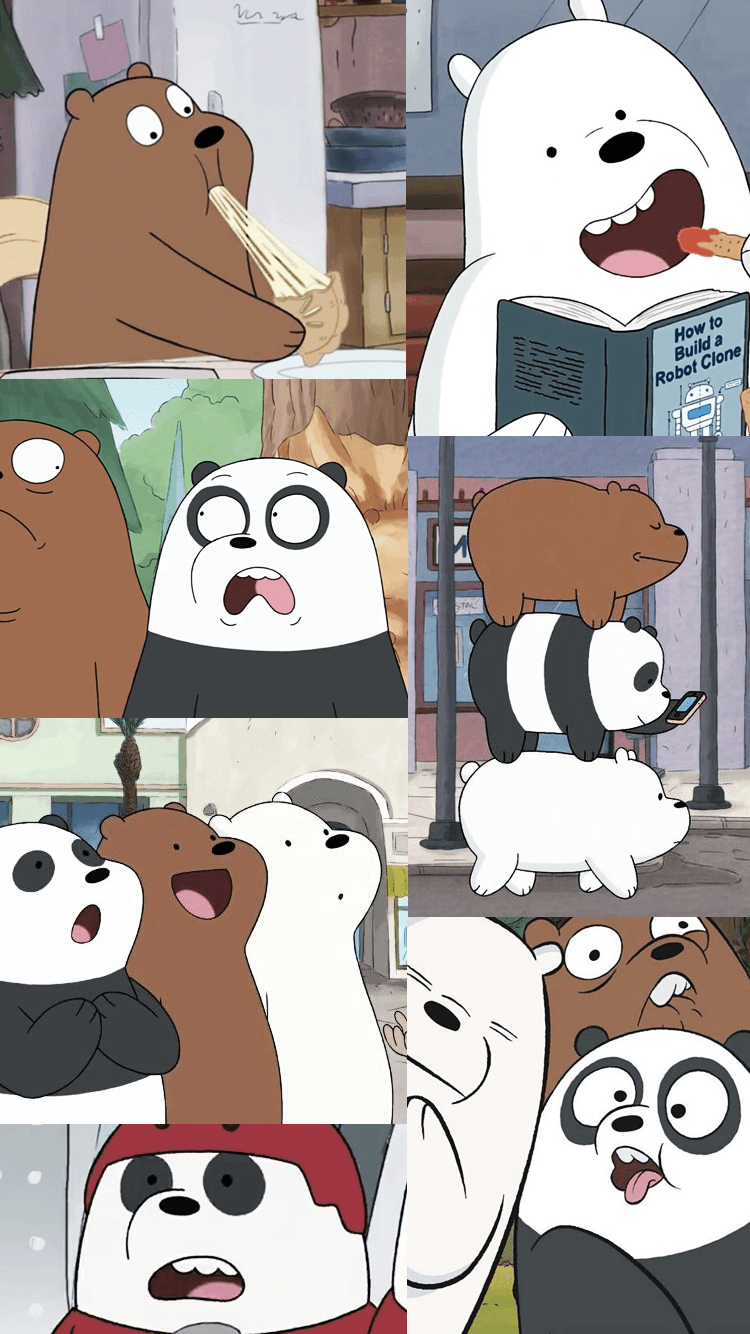 750x1340 we bare bears background, Phone