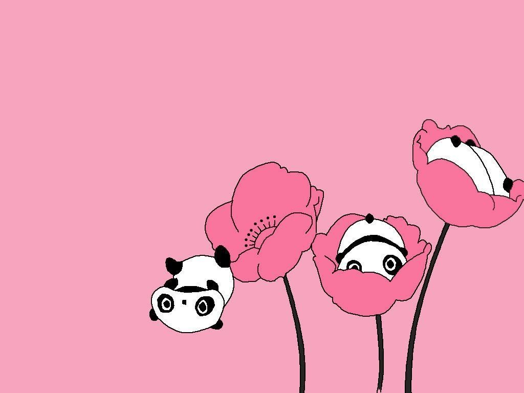 1030x770 pink panda pink panda #panda. Panda wallpaper, Cute drawings, Cute wallpaper, Desktop