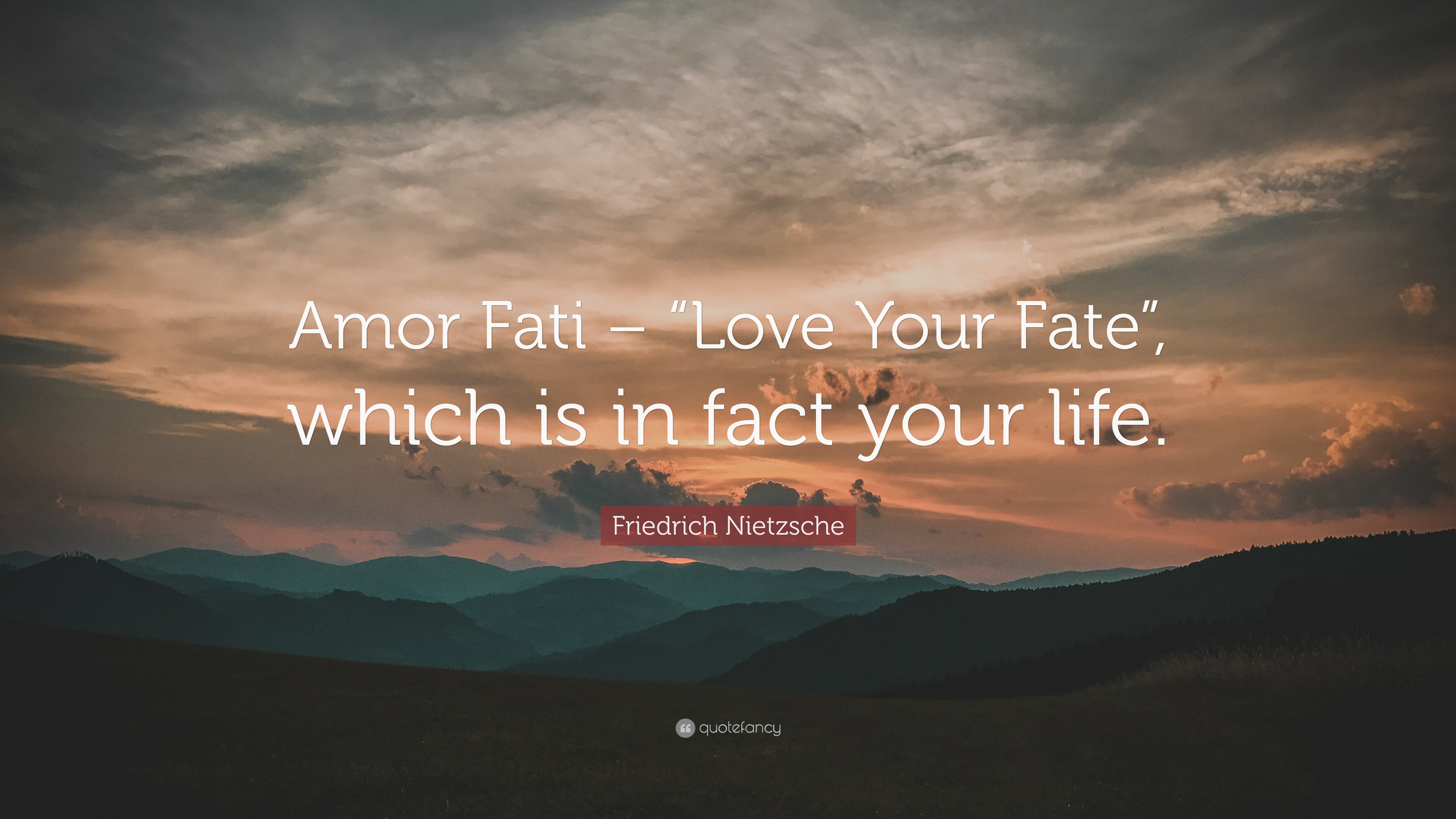 3840x2160 Friedrich Nietzsche Quote: “Amor Fati, Desktop