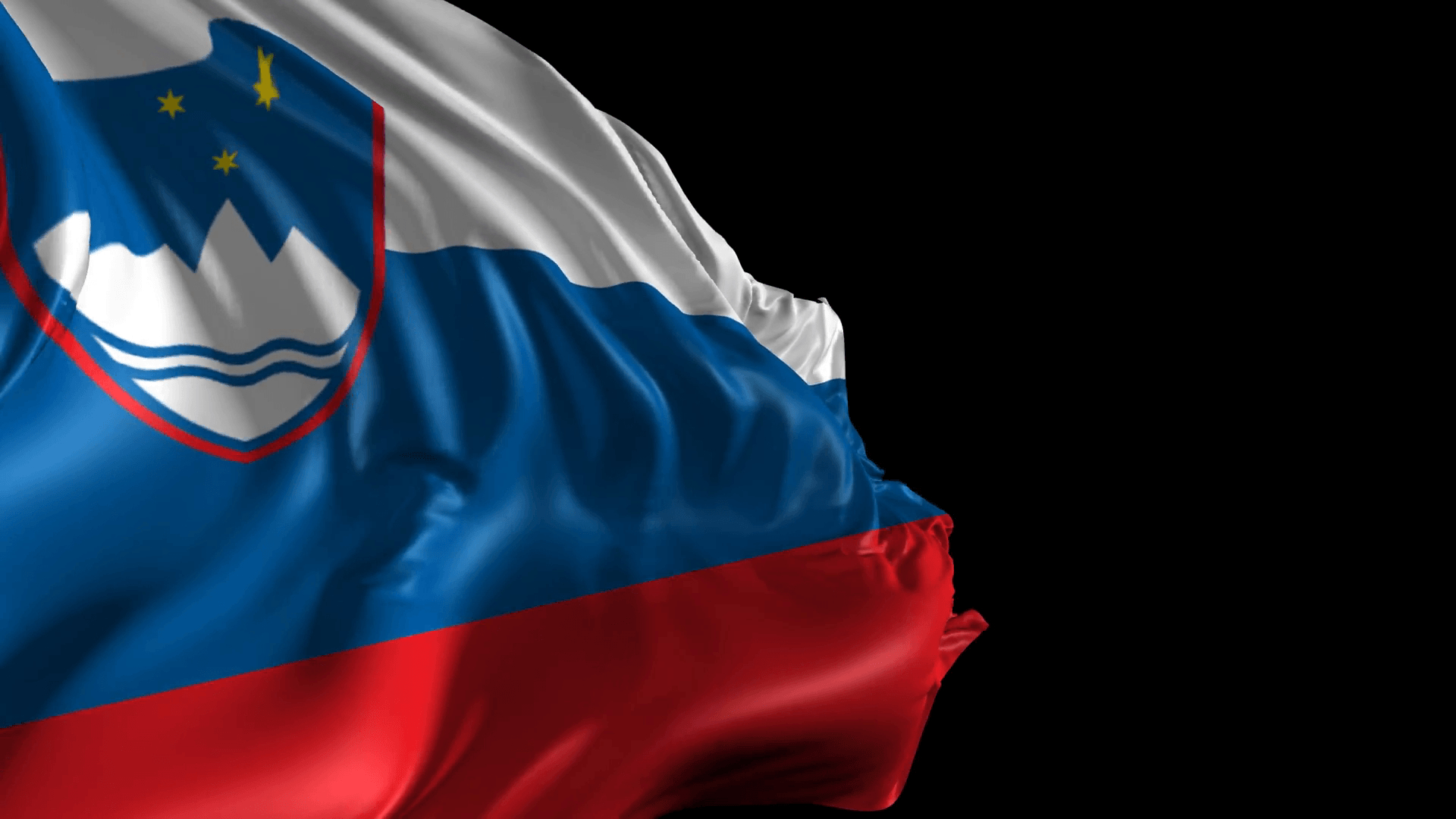 1920x1080 Flag of Slovenia- Beautiful 3D animation of Slovenia flag with alpha, Desktop