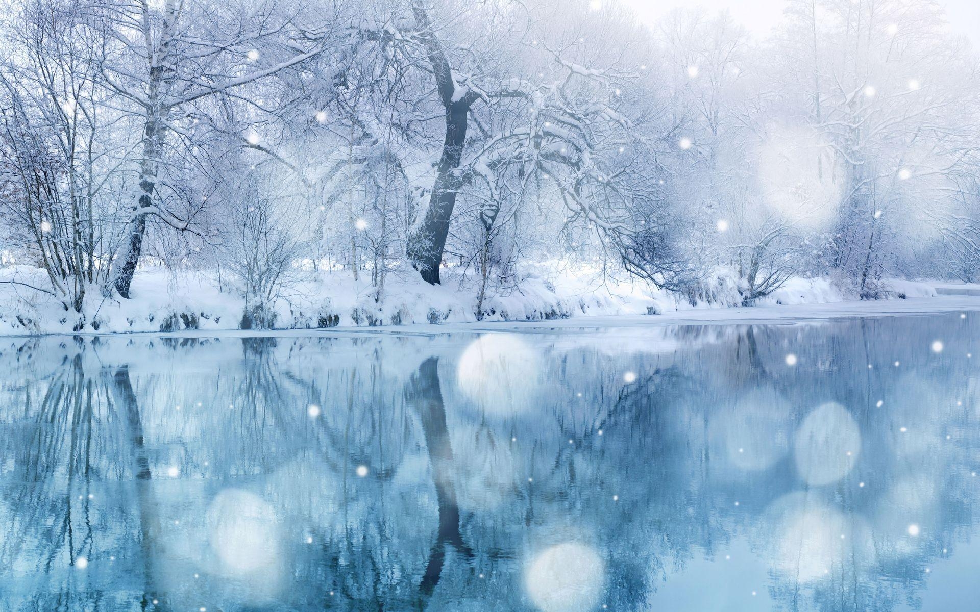 1920x1200 Snow River Winter Landscape Widescreen Wallpaper. Winter wallpaper, Winter facebook covers, Snowfall wallpaper, Desktop