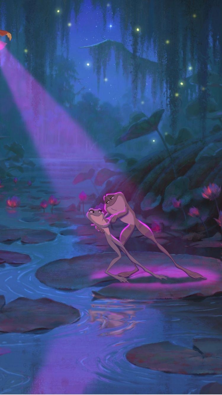 750x1340 Download Wallpaper  The princess and the frog, Frog, Tiana, Phone