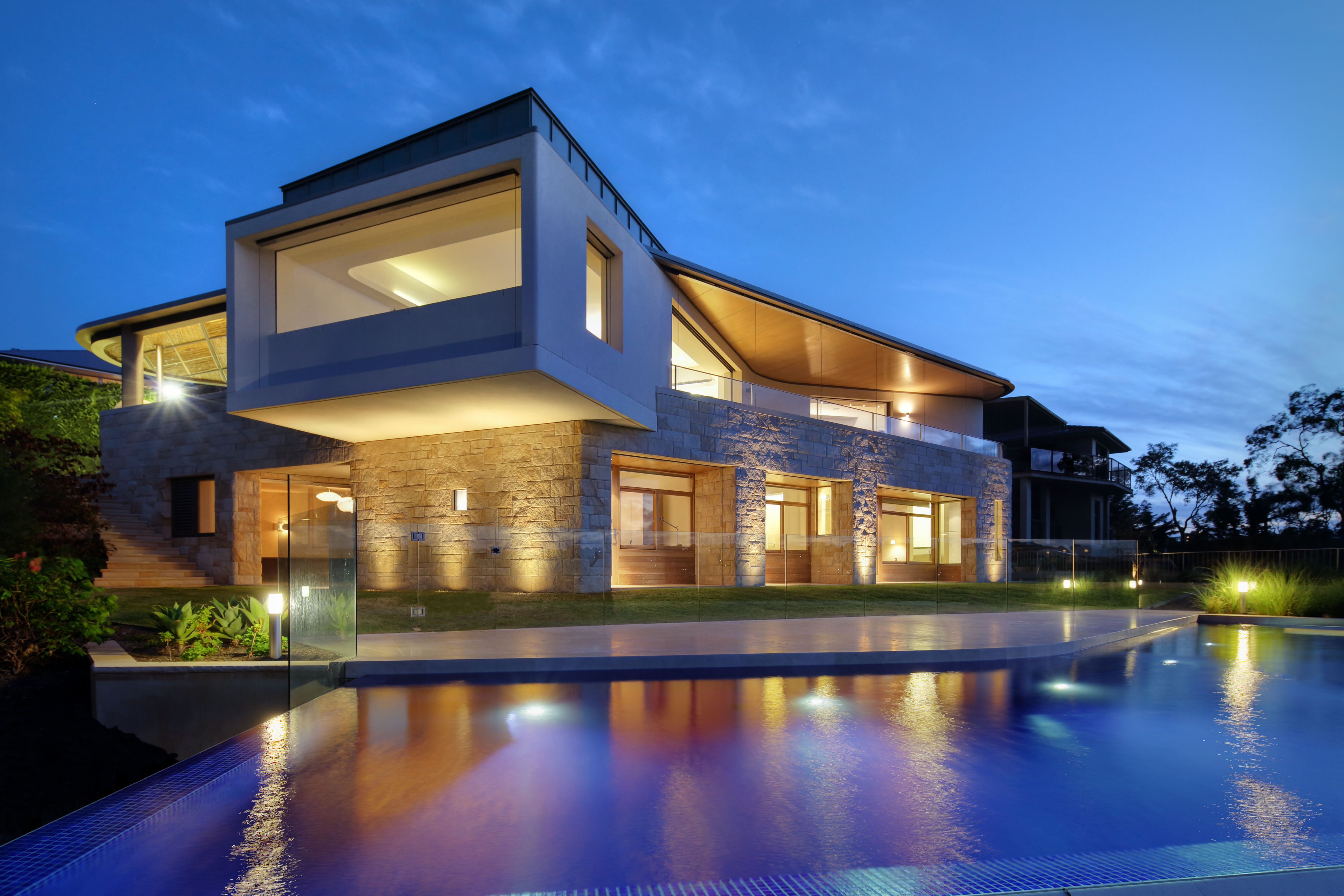 4500x3000 Modern House With Pool Wallpaperx3000, Desktop