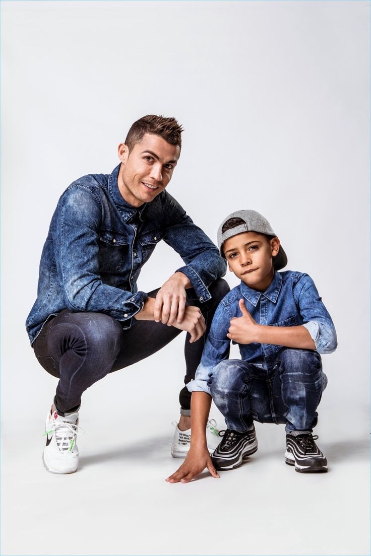 740x1110 Cristiano Ronaldo. Jr. CR7 Denim. Spring 2018. Campaign. Ronaldo junior, Cristiano ronaldo junior, Christiano ronaldo son, Phone