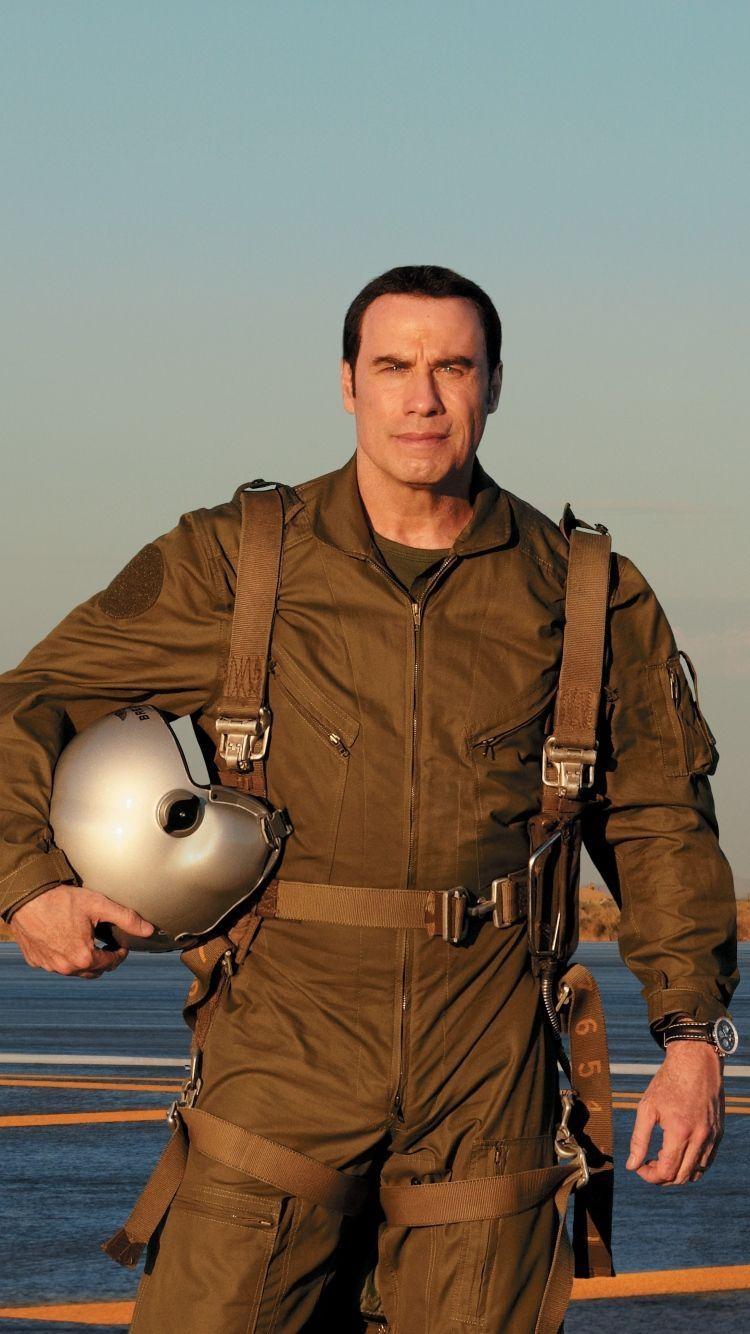 750x1340 Download Wallpaper  John travolta, Actor, Aircraft, Pilot, Phone