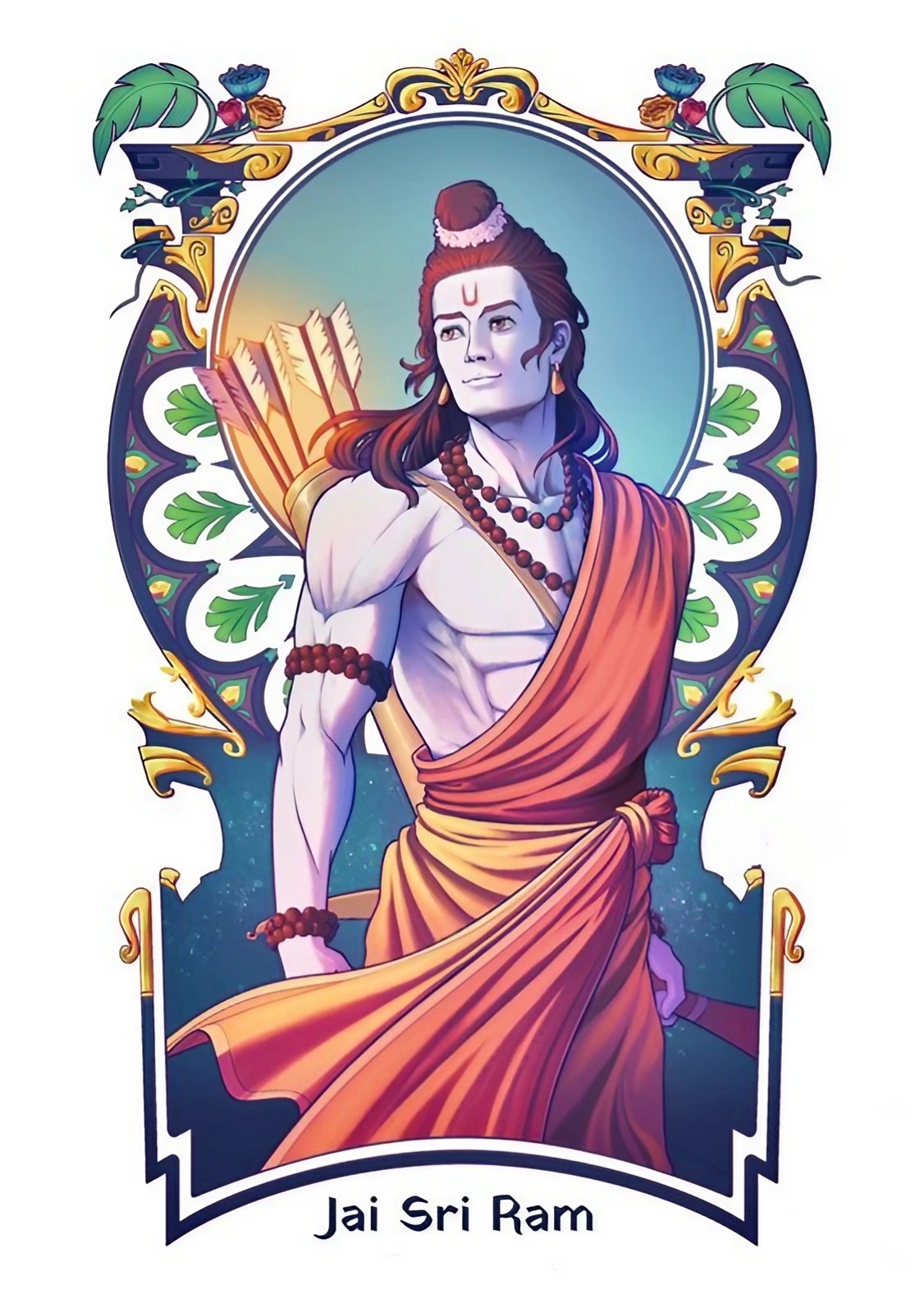 1130x1600 Lord ram animated Wallpaper Download, Phone