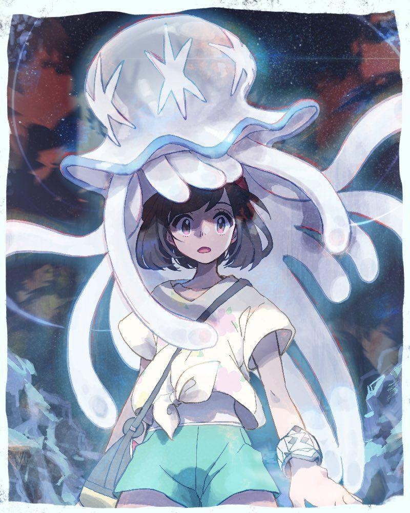 800x1000 Moon merging with Nihilego. Pokémon. Pokémon, Pokemon, Phone