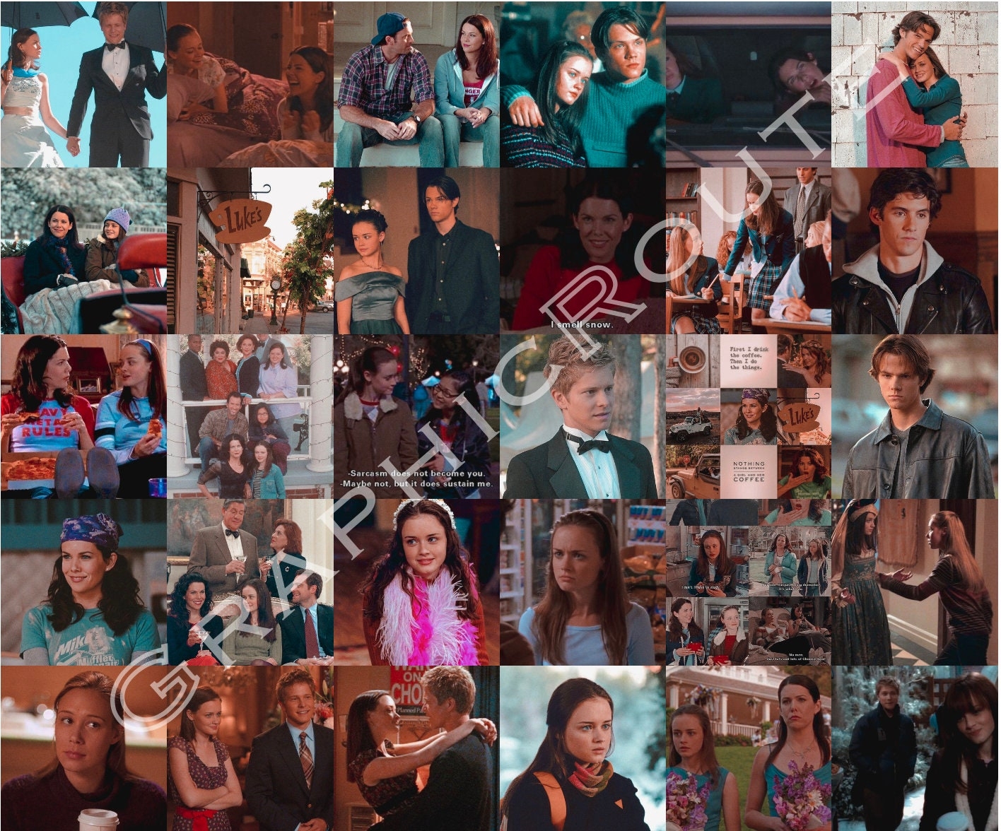 1420x1180 Gilmore Girls Aesthetic Wall Collage, Desktop