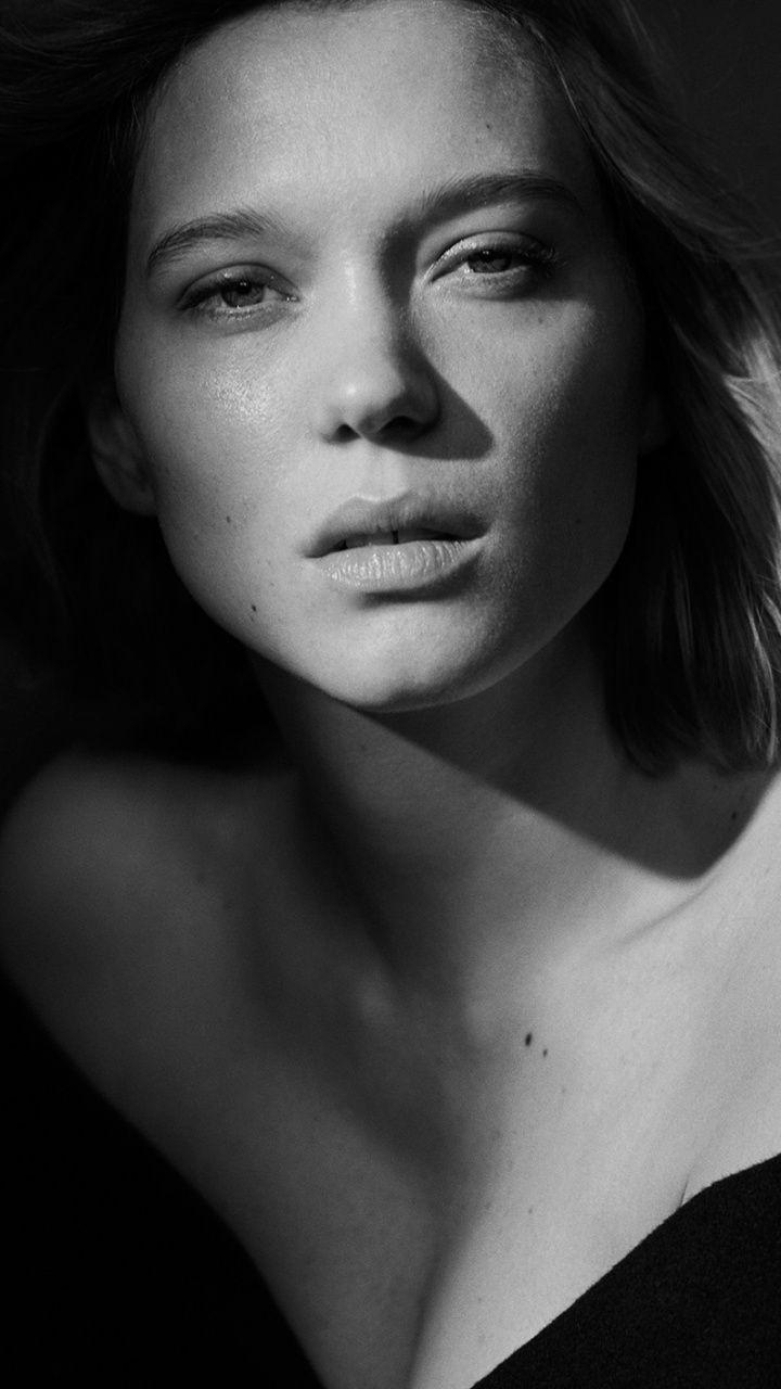 720x1280 stunning wallpaper Actress, bw, Lea Seydoux,  wallpaper, Phone