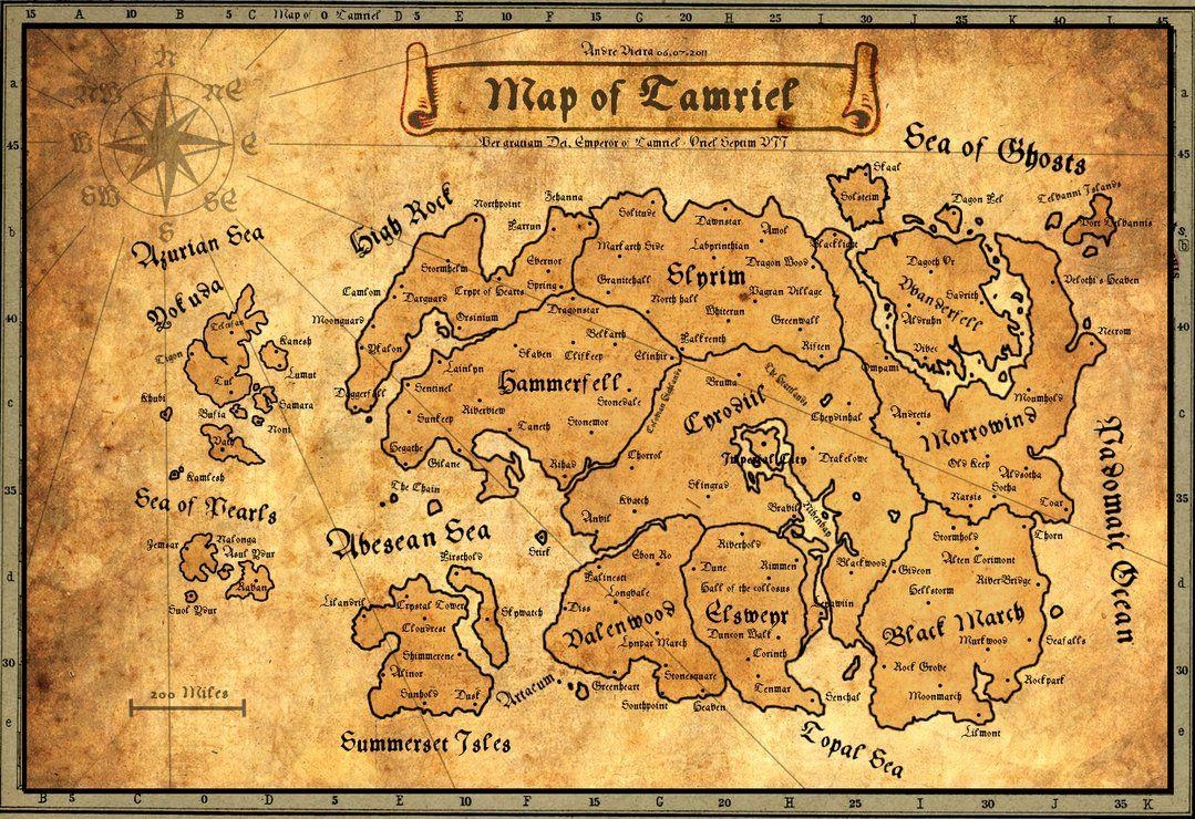 1080x740 Ancient Map of Tamriel, Desktop