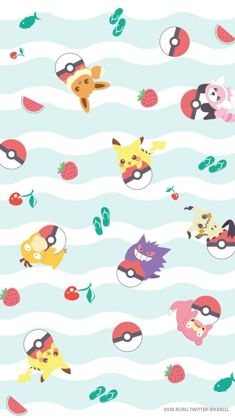 800x1430 Wallpaper♡. Pokemon background, Cute pokemon wallpaper, Pikachu wallpaper, Phone