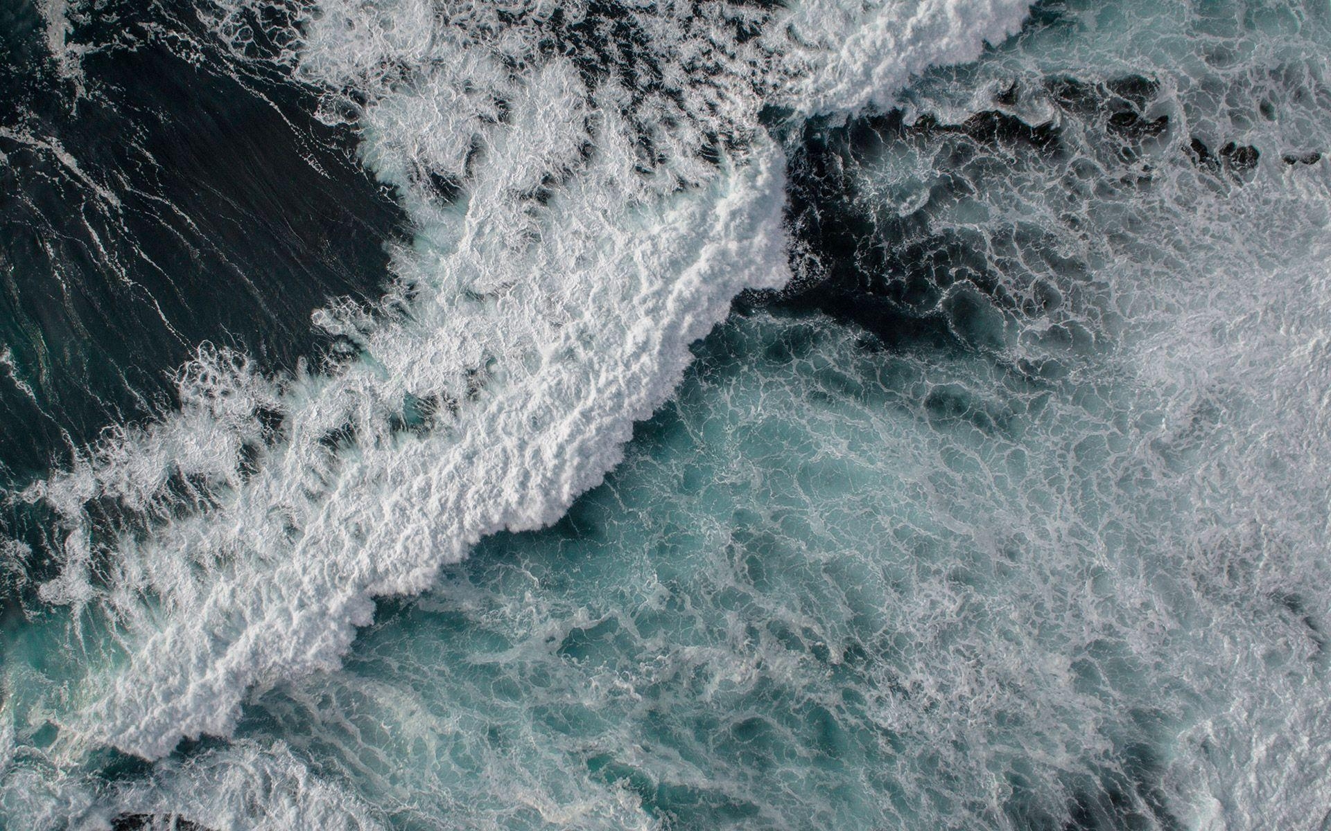 1920x1200 Ocean waves from drone Wallpaper, Desktop