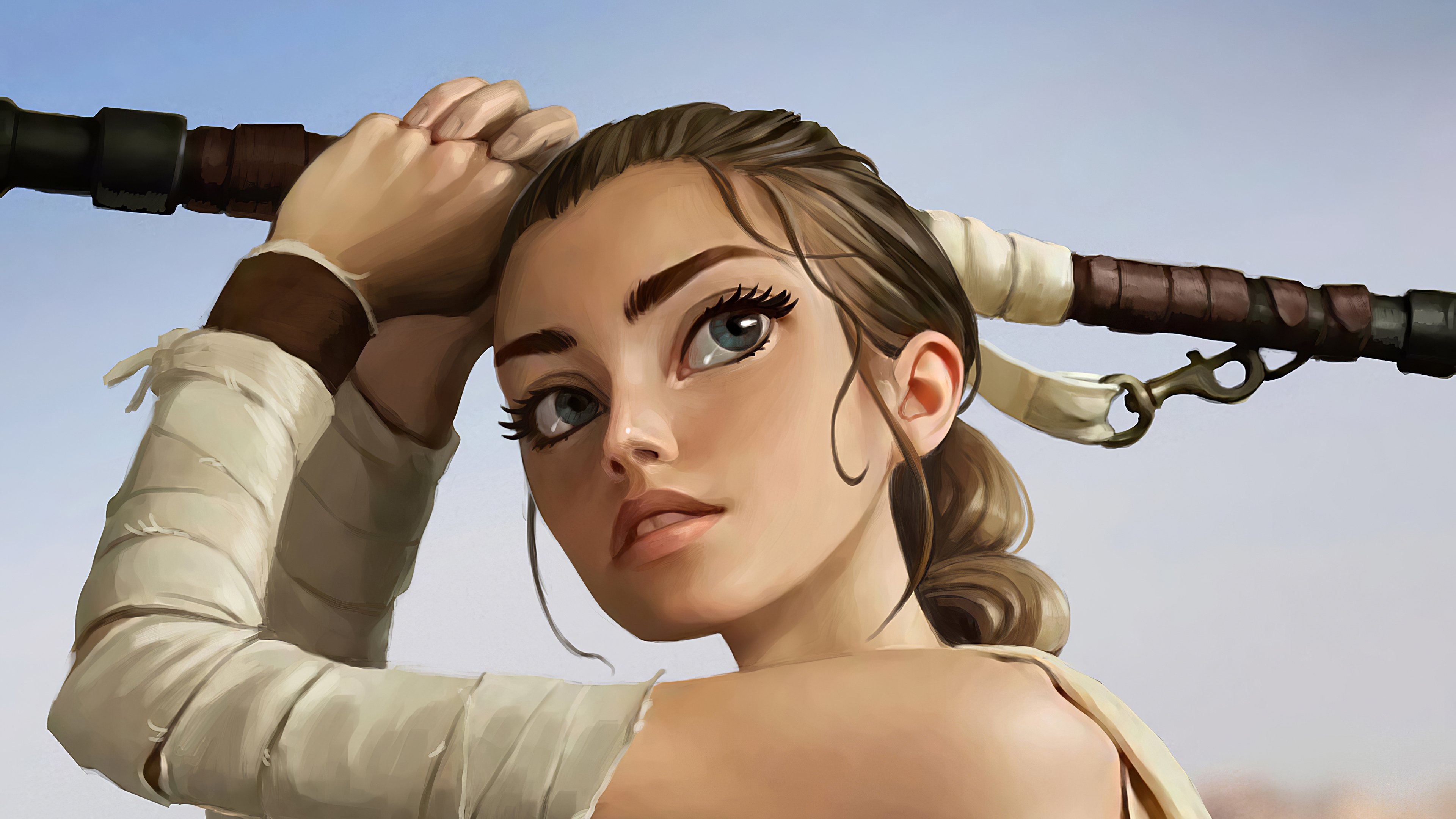 3840x2160 Rey from Star Wars Fanart Wallpaper 4k Ultra HD, Desktop