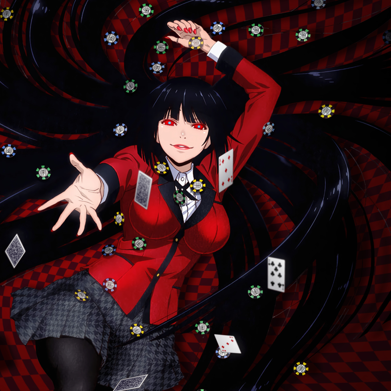 1280x1280 Jabami yumeko wallpaper pfp, Phone