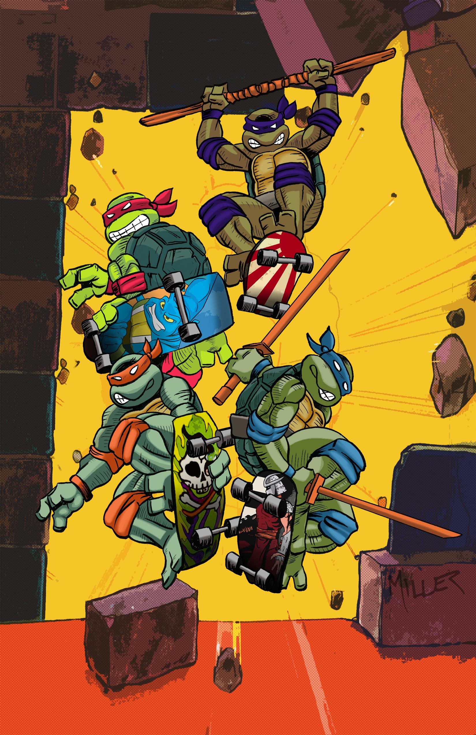 1650x2550 Fanart A Commission I did: Mashup of the Vintage Action Figure Art and NES TMNT 2 Box Art, Phone